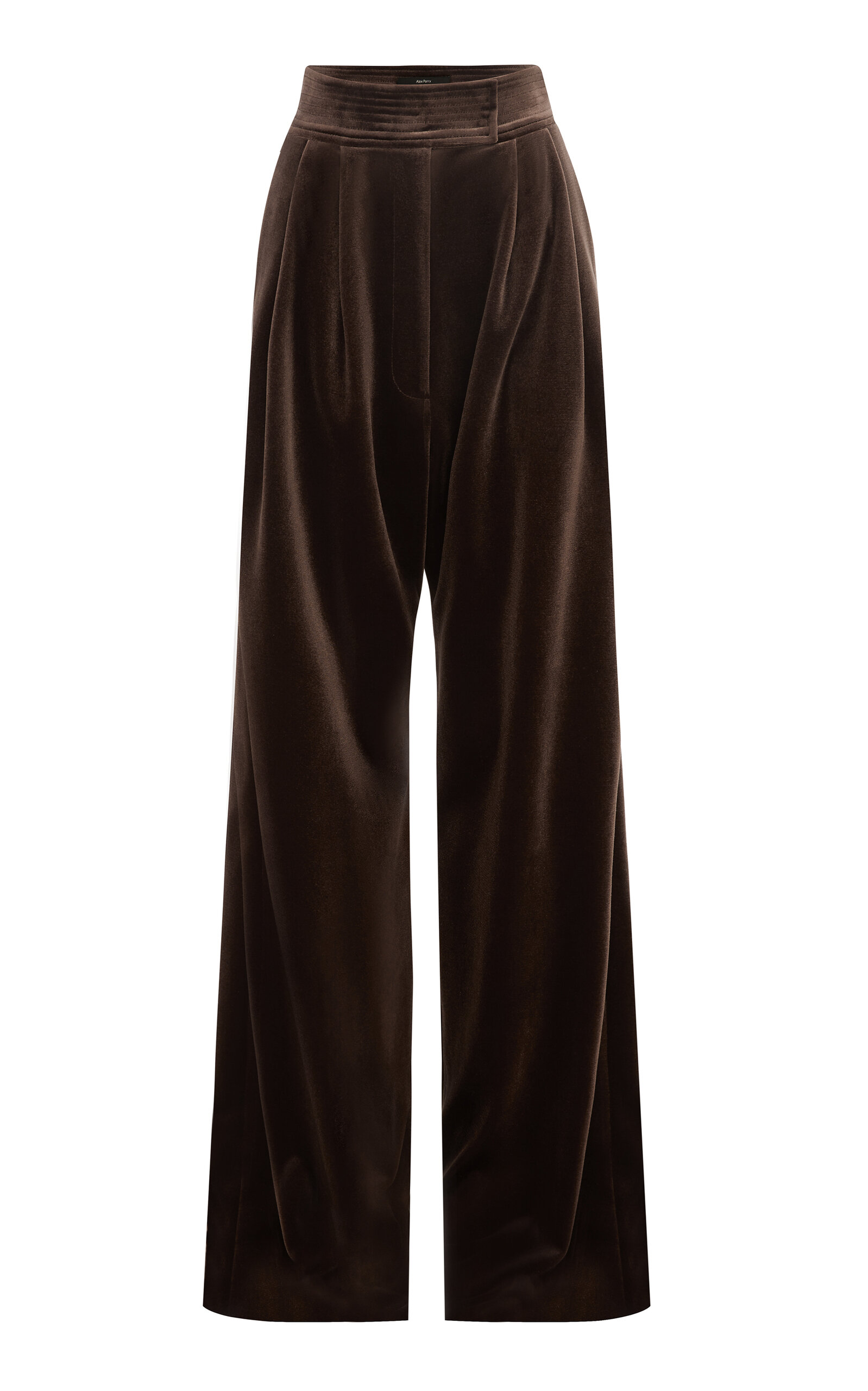 ALEX PERRY ROWE PLEATED VELVET trousers