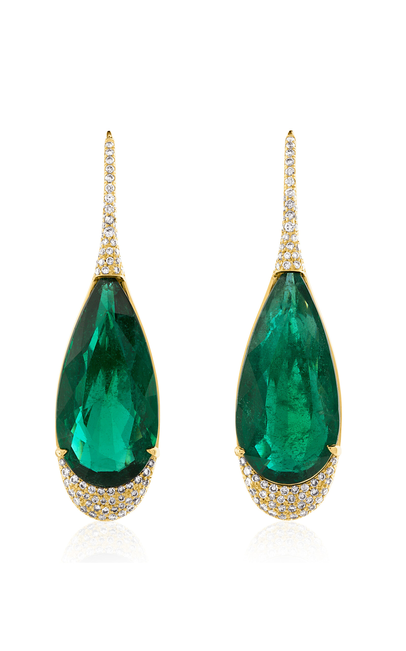 Mindi Mond Women's 18k Yellow Gold Emerald Diamond Icon Drops