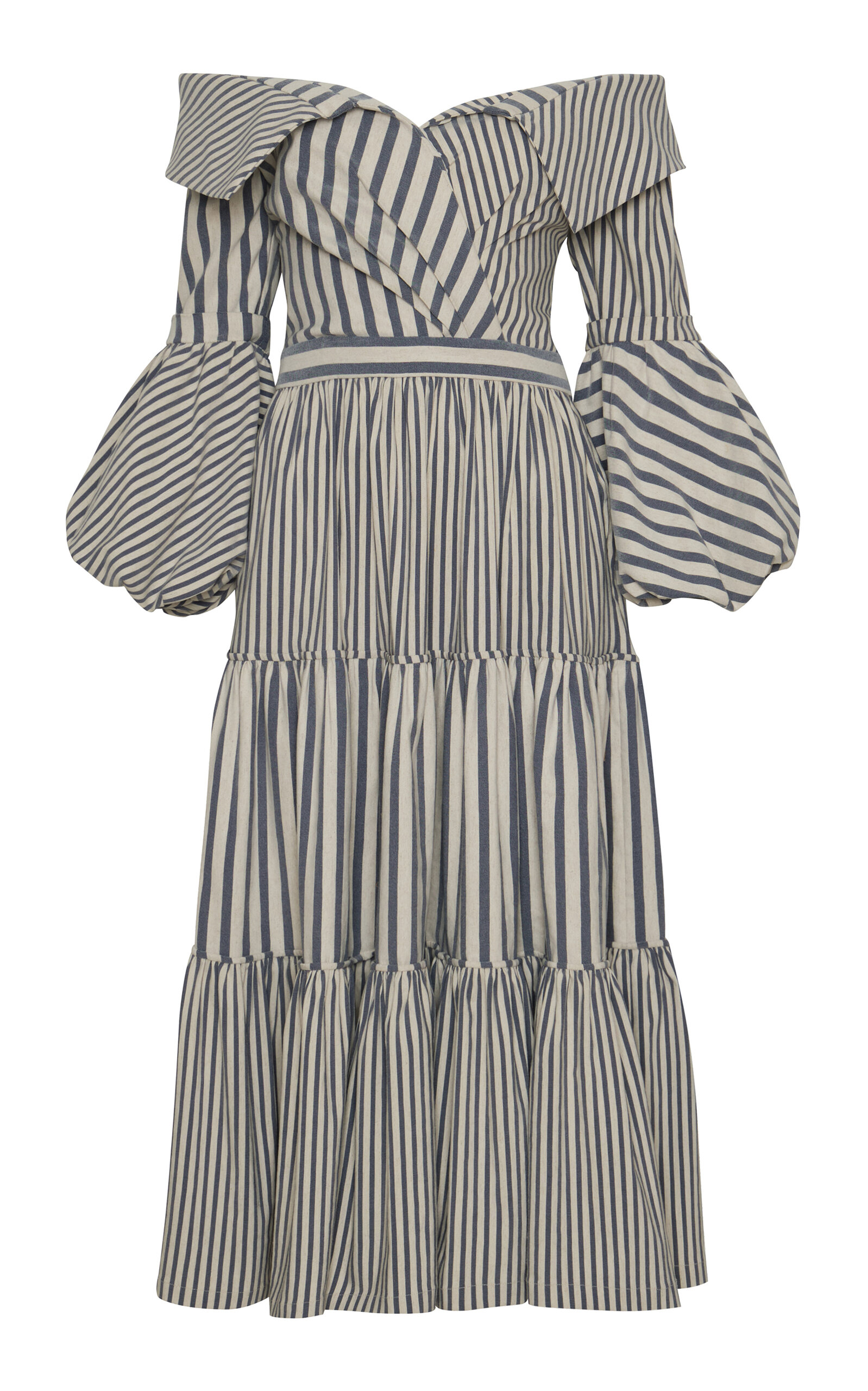 Andres Otalora Poporo Midi Dress In Stripe