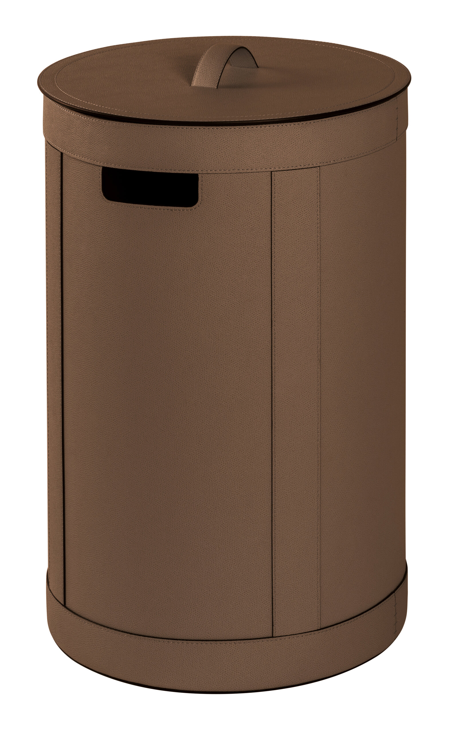 Giobagnara Small Leather Storage Basket In Brown