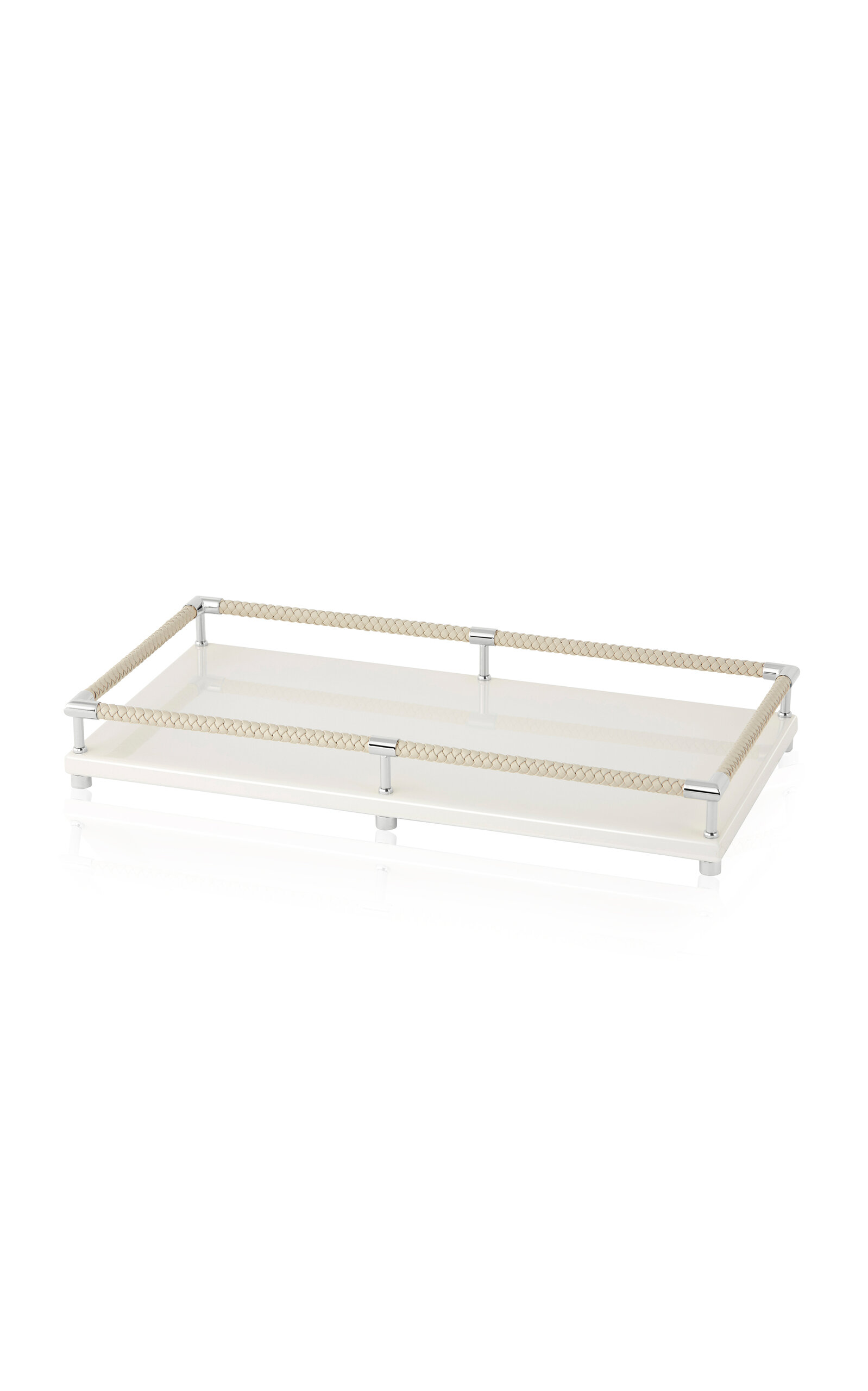 Riviere Thea Lacquer Vanity Tray In Ivory