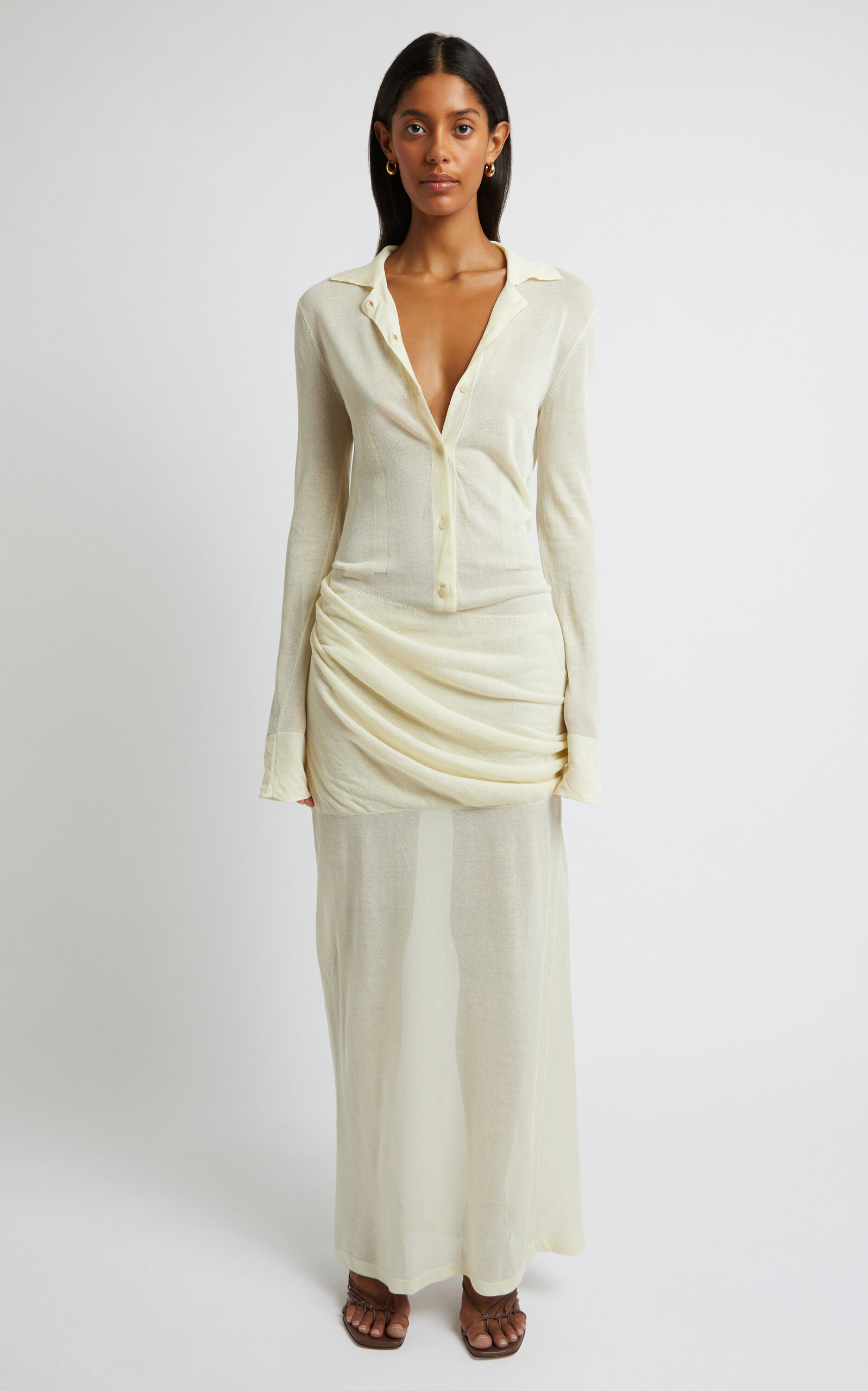 Christopher Esber - Women's Kaviro Silk-Cotton Mini Polo Dress - Neutral - XXS - Only At Moda Operandi
