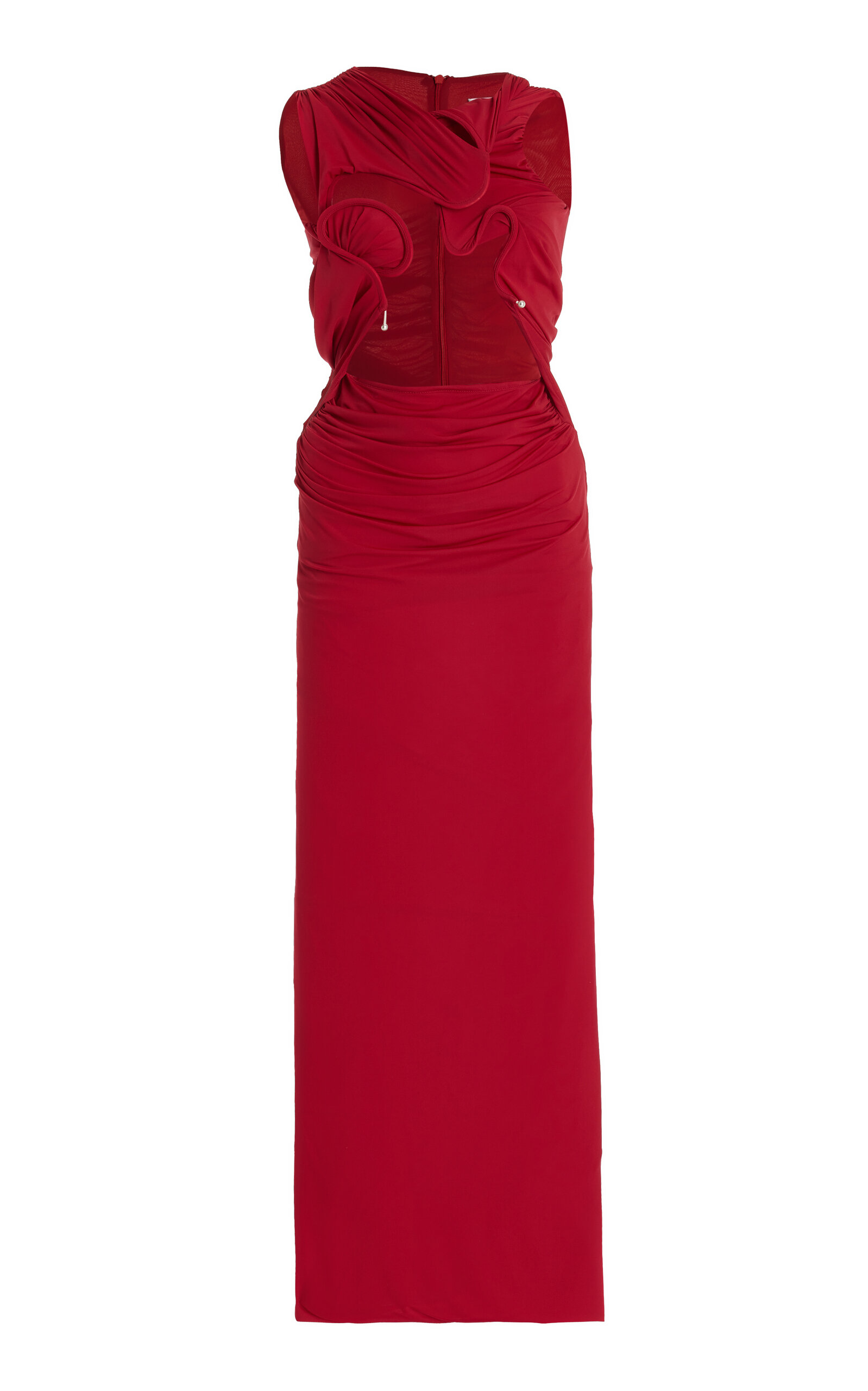 CHRISTOPHER ESBER VENUS CUTOUT MIDI DRESS