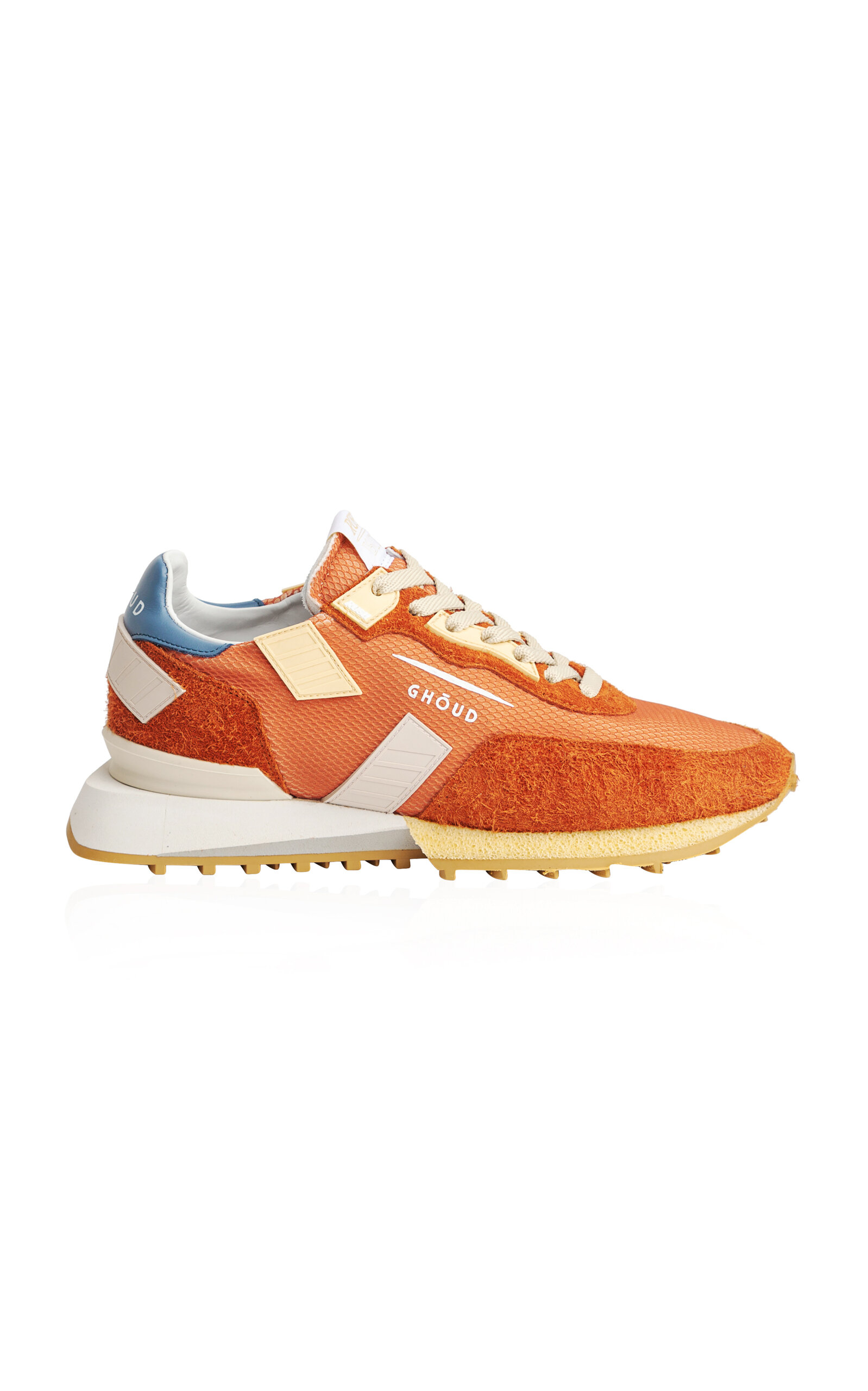 Ghoud Venice Women's Rush Groove Mesh & Suede Sneakers In Orange
