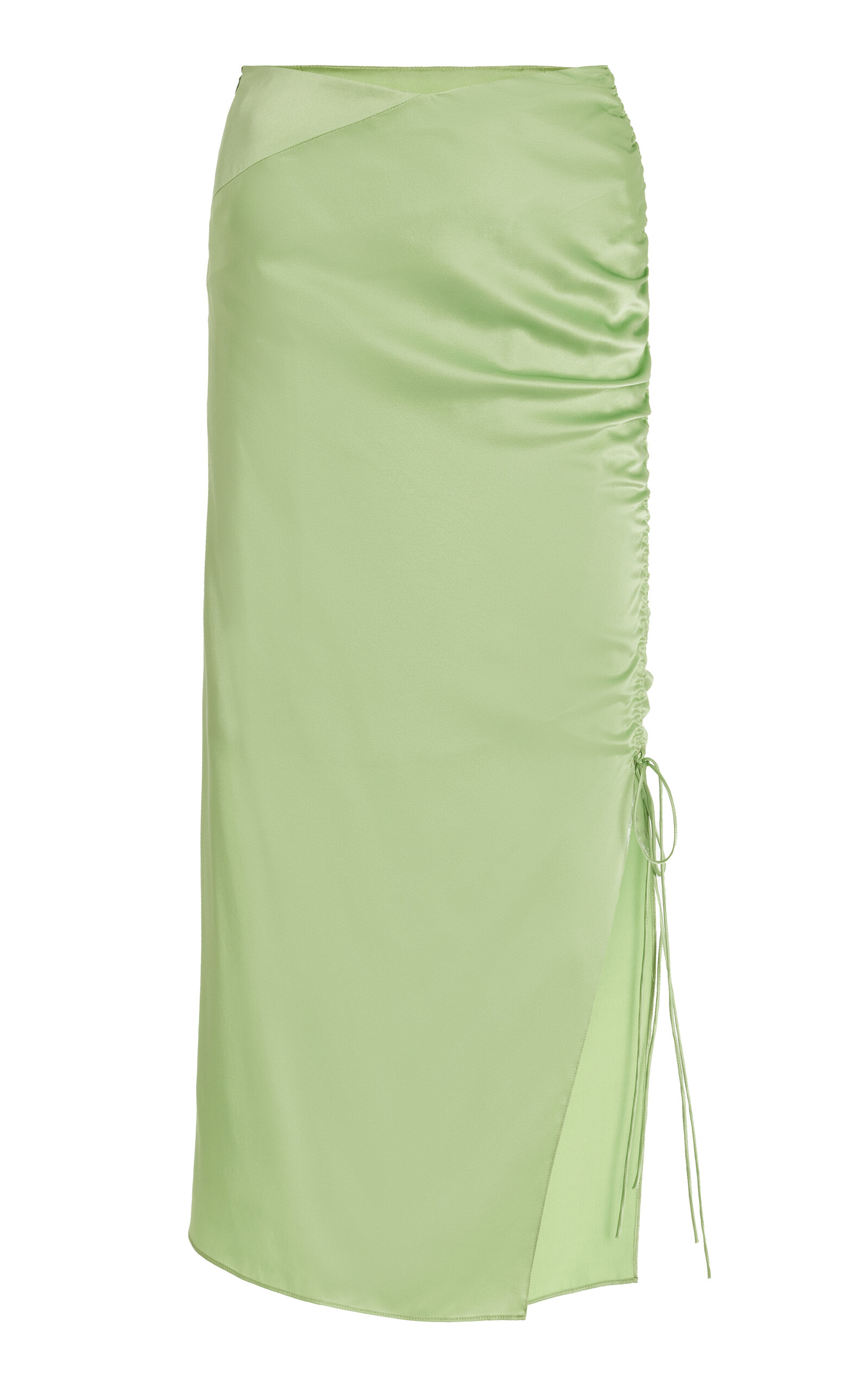 Alejandra Alonso Rojas Women's Silk Ruched Skirt In Green