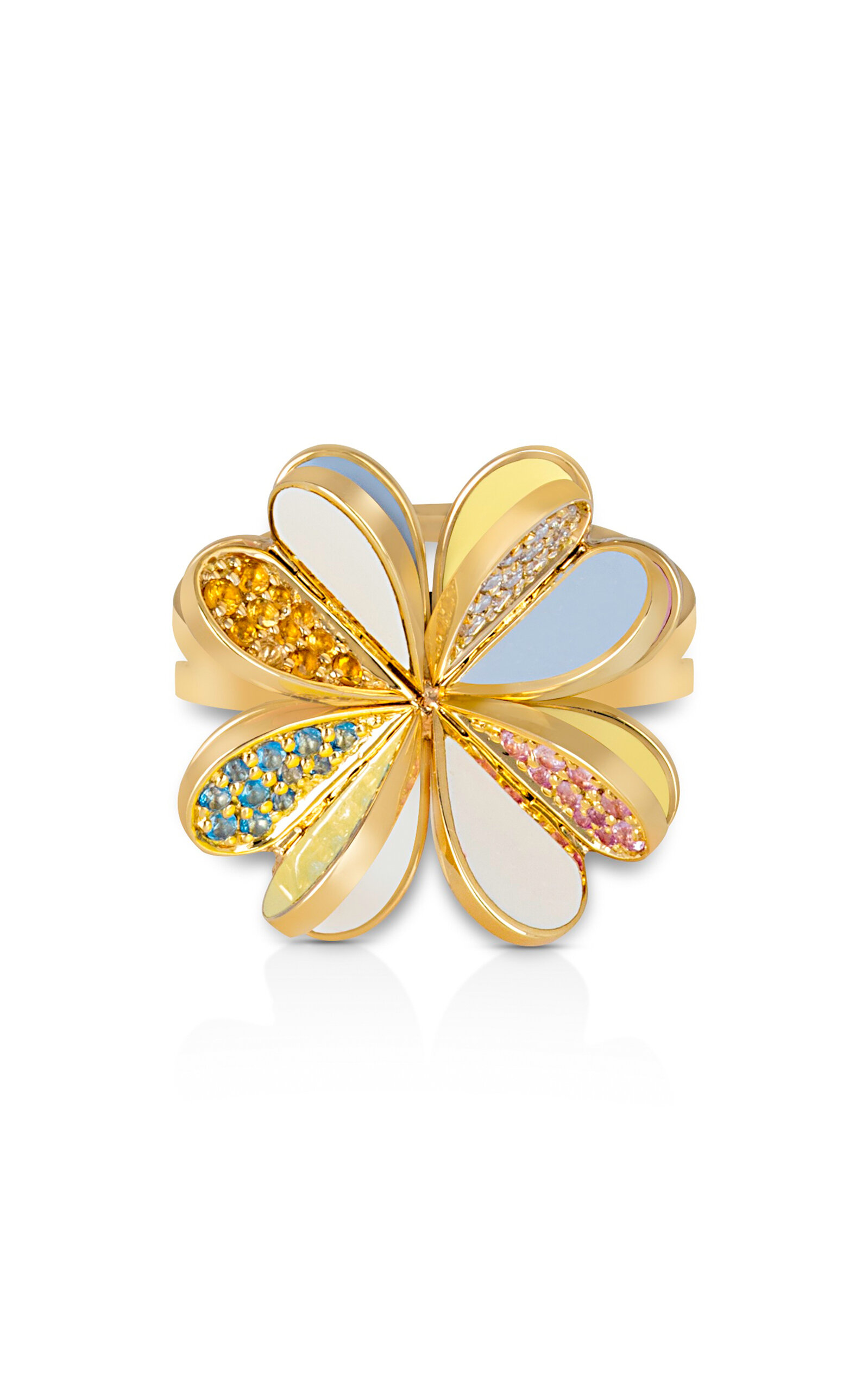 Aisha Baker Women's 18k Yellow Gold Lucky You Ring In Multi