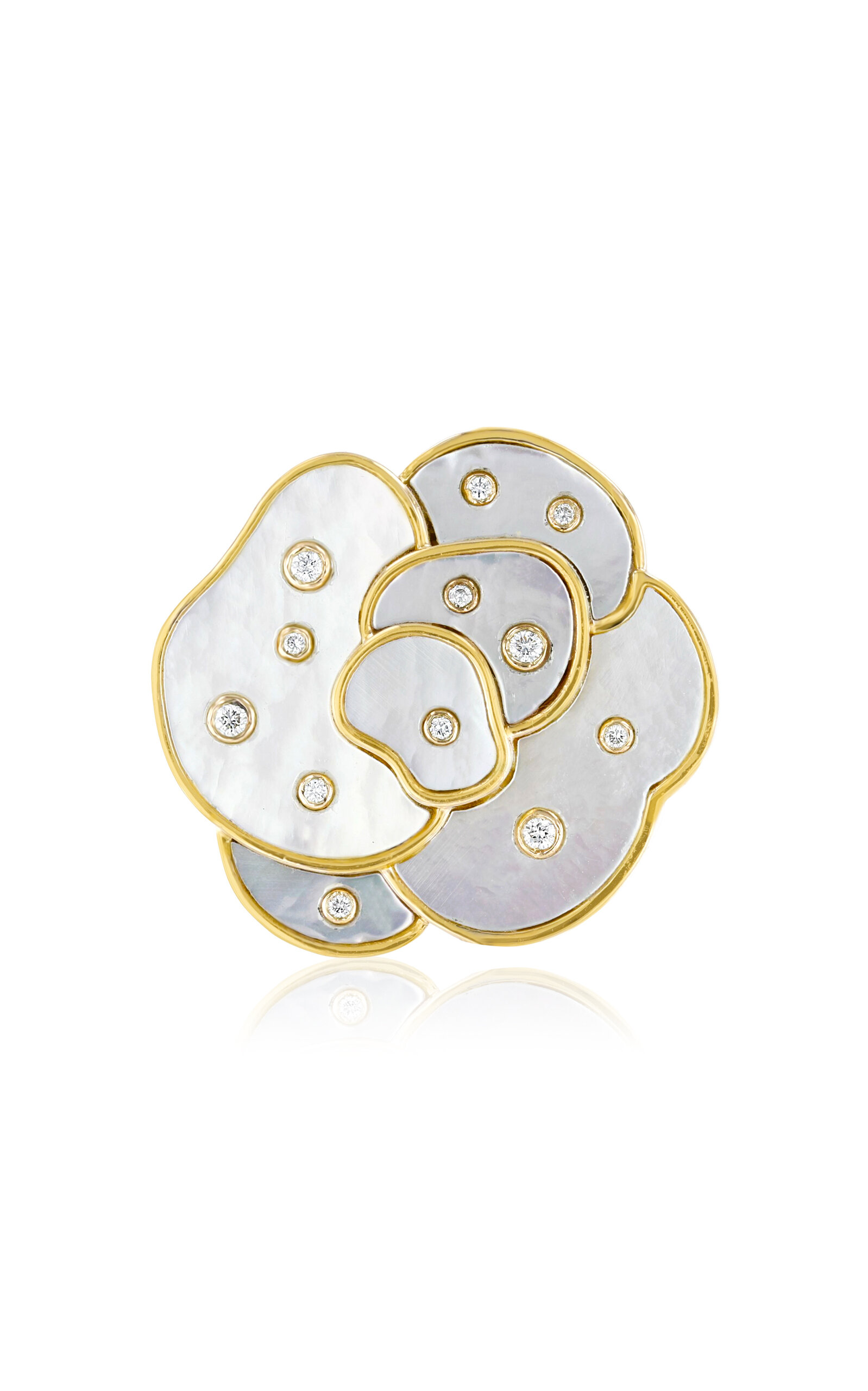 Aisha Baker Women's 18k Yellow Gold Wild Rose Ring