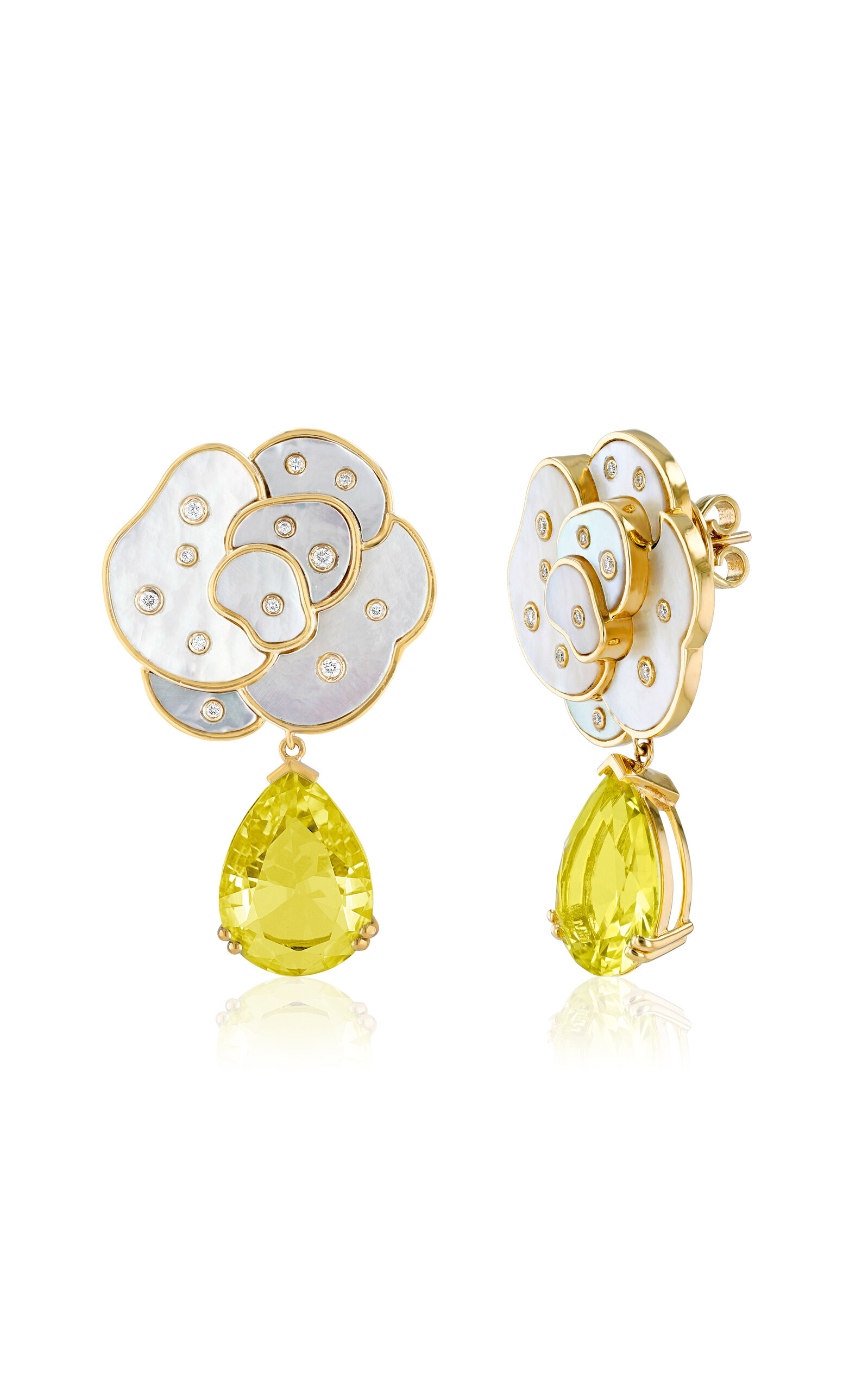 Aisha Baker Women's 18k Yellow Gold Wild Rose Earrings