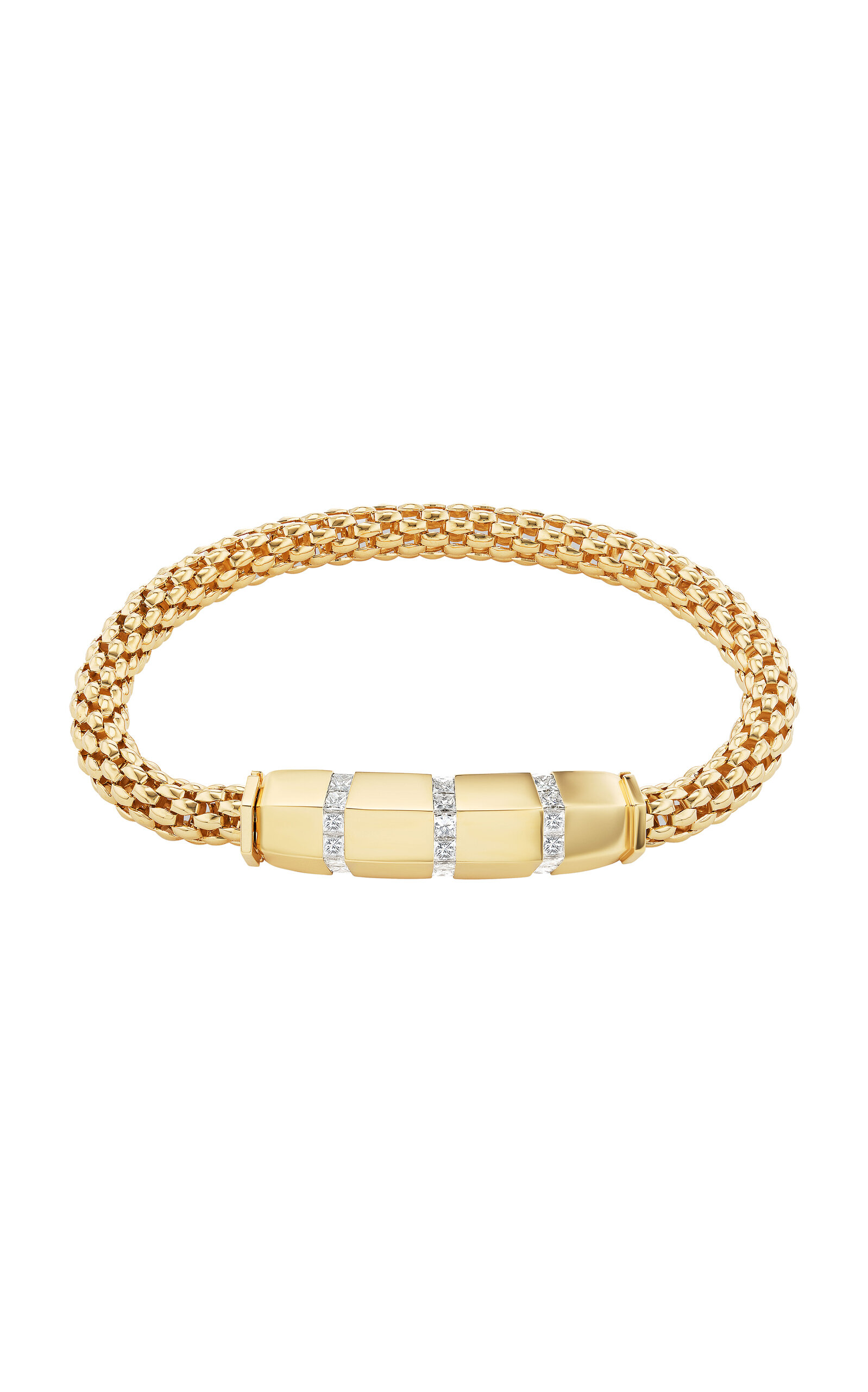 Gemella Jewels Women's 18k Yellow Gold  Stella Bar Bracelet with Diamonds