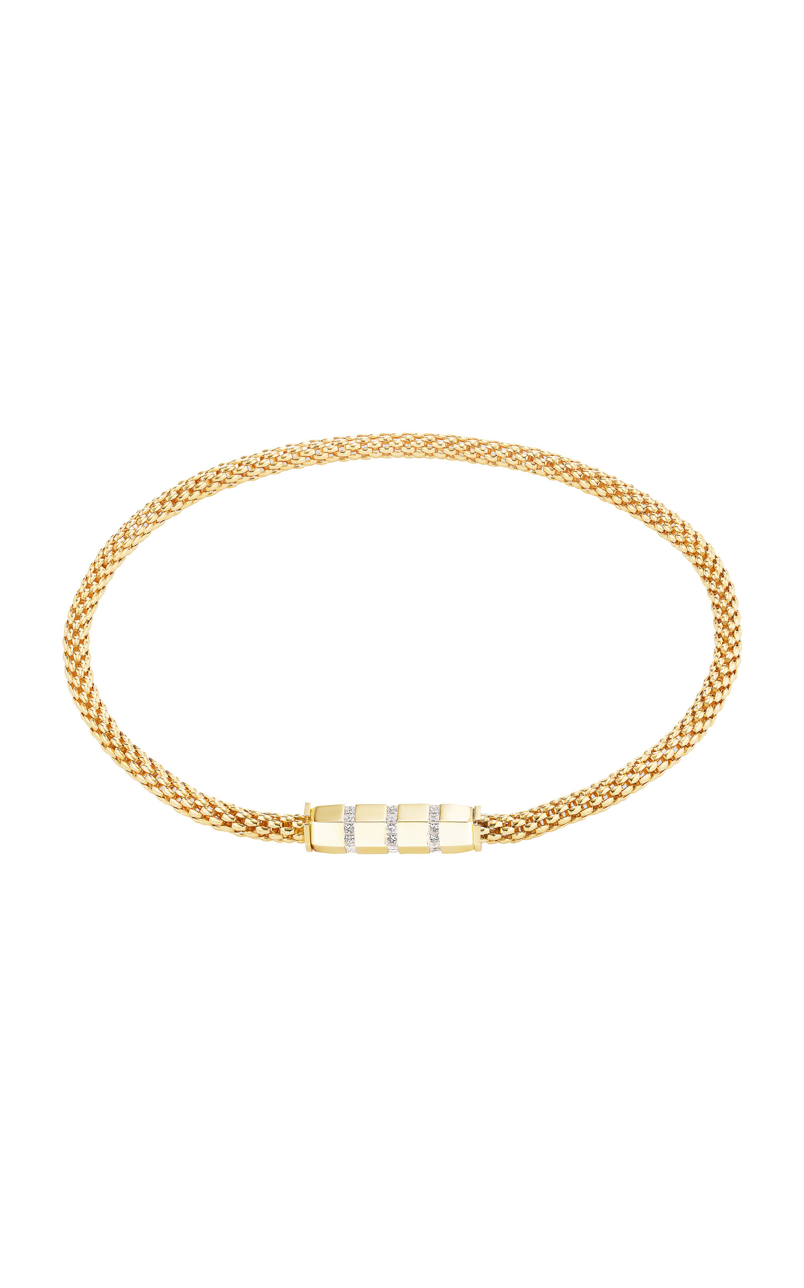 Gemella Jewels Women's 18k Yellow Gold  Stella Bar Necklace with Diamonds