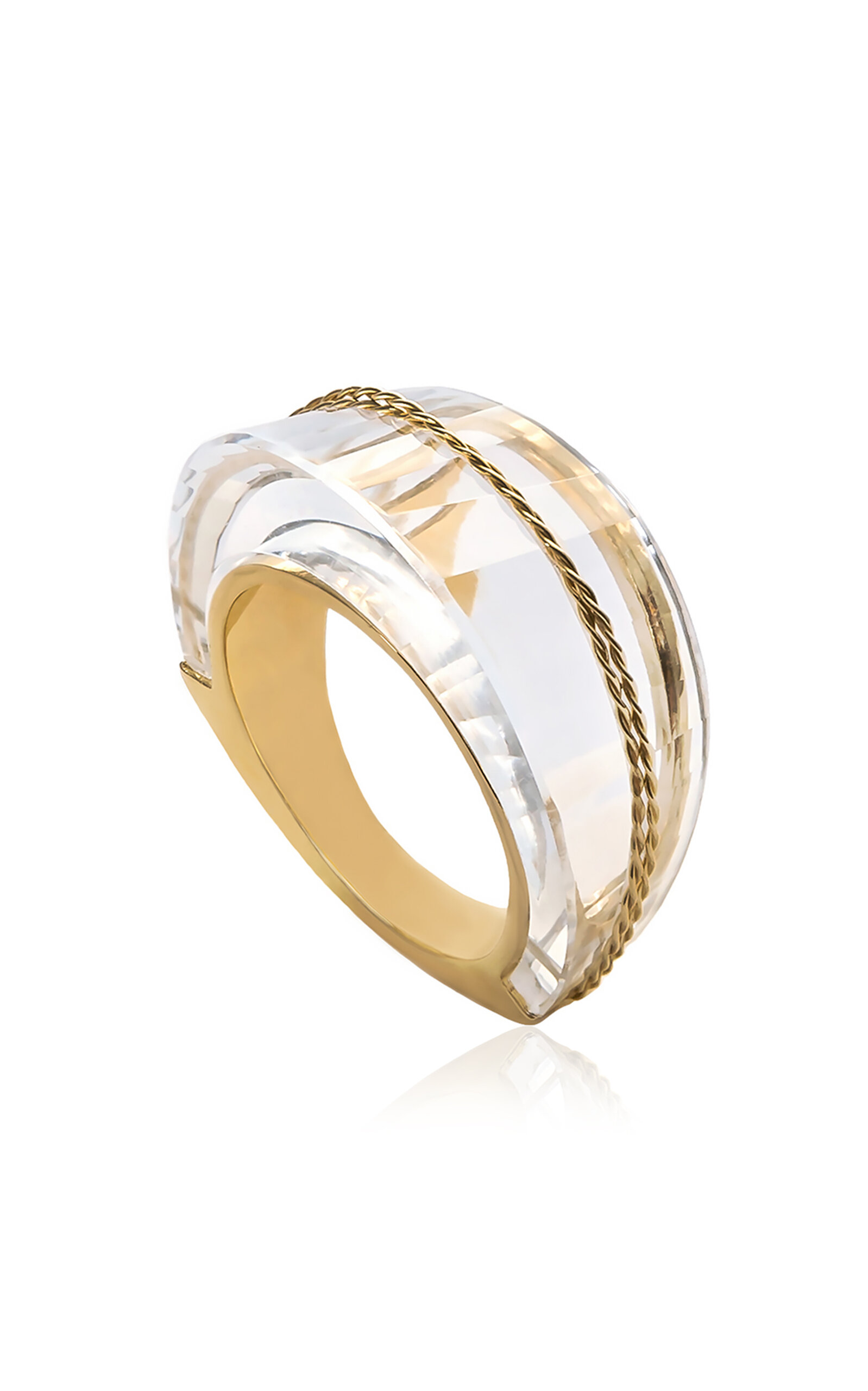 Kika Alvarenga Women's 18k Yellow Gold Faceras Ring