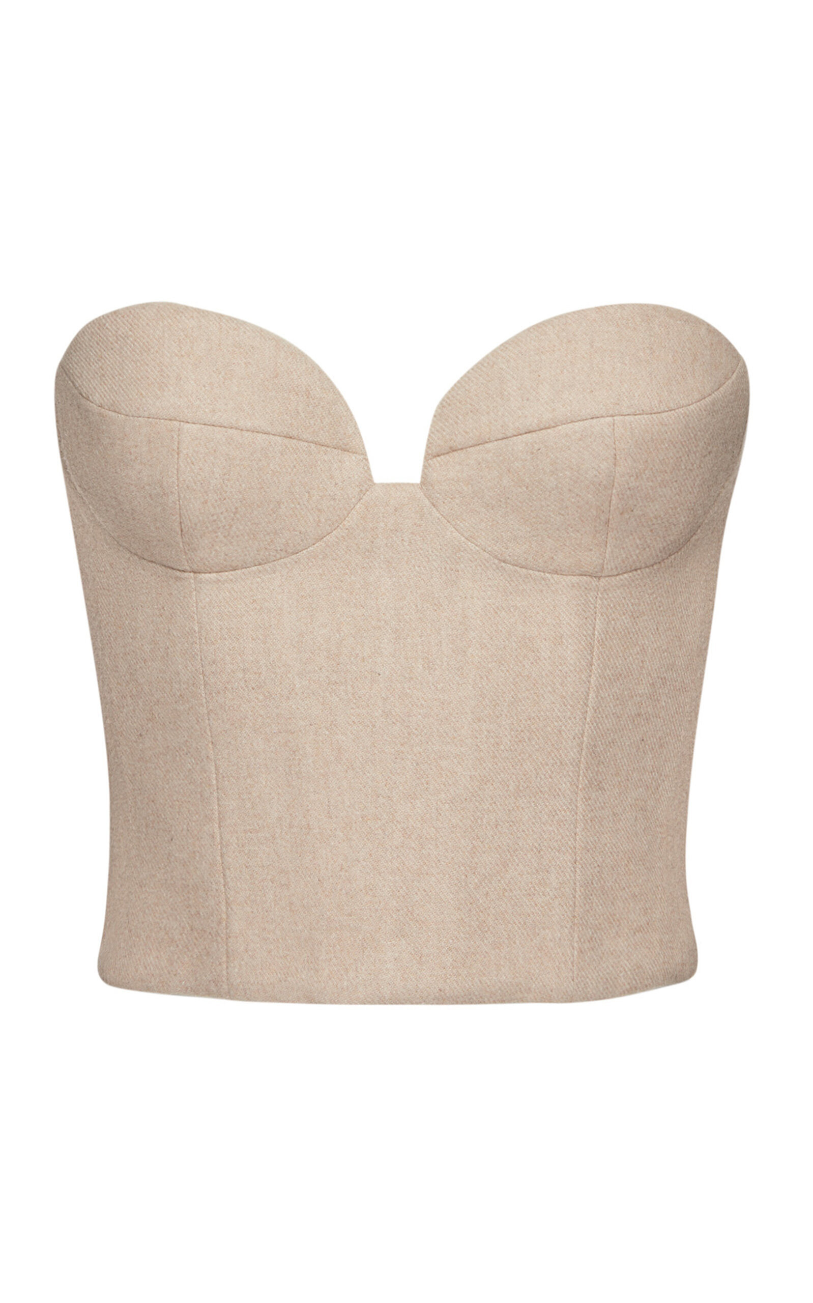 Magda Butrym Cashmere-blend Corset Top In Neutral