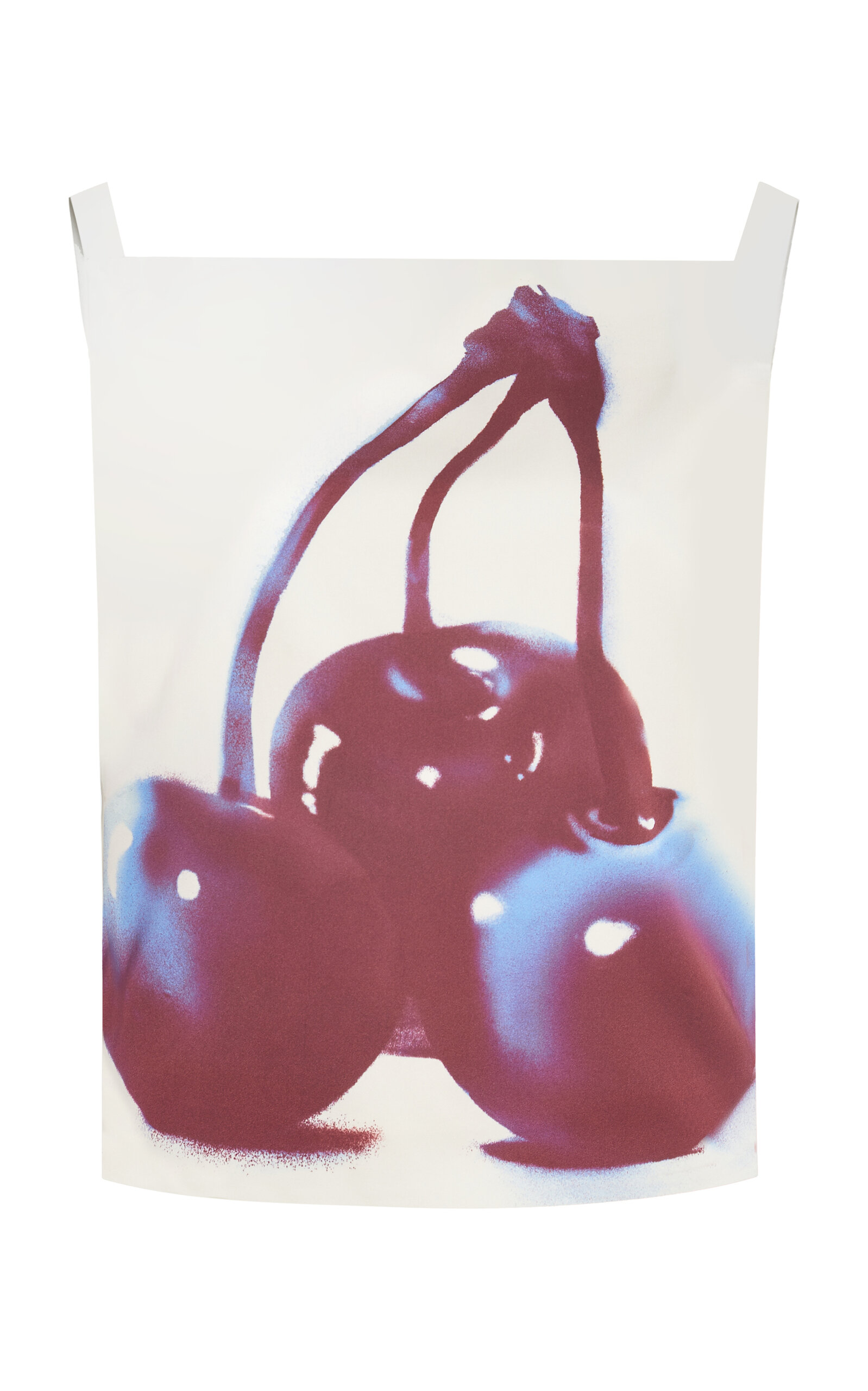 Jil Sander Cherry Satin Cropped Top In Purple