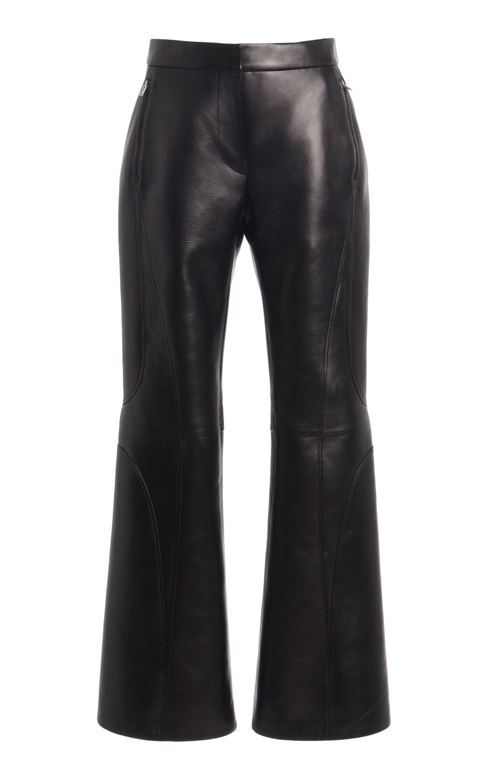 Jil Sander Women's Cropped Leather Pants In Black ModeSens