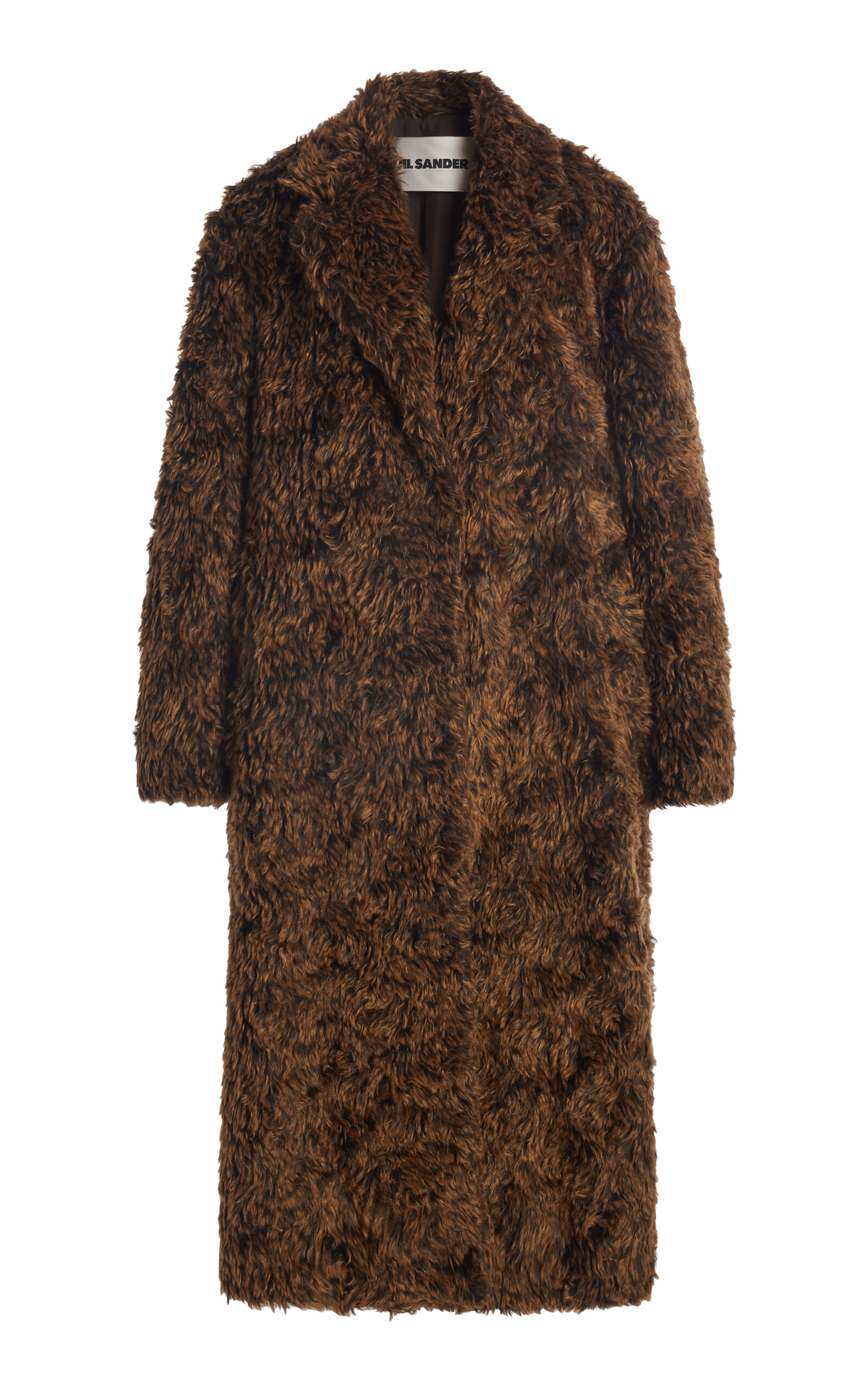 Jil Sander Women's Mohair-blend Long Pile Coat In Brown