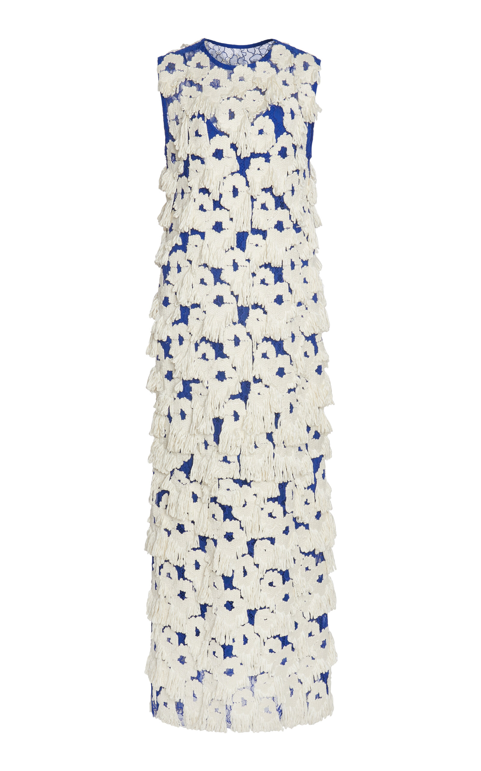 Jil Sander Women's Floral Appliqu Crochet Mesh Maxi Dress In Blue | ModeSens Jil Sander Women's Floral Appliqu Crochet Mesh Maxi Dress In Blue | ModeSens