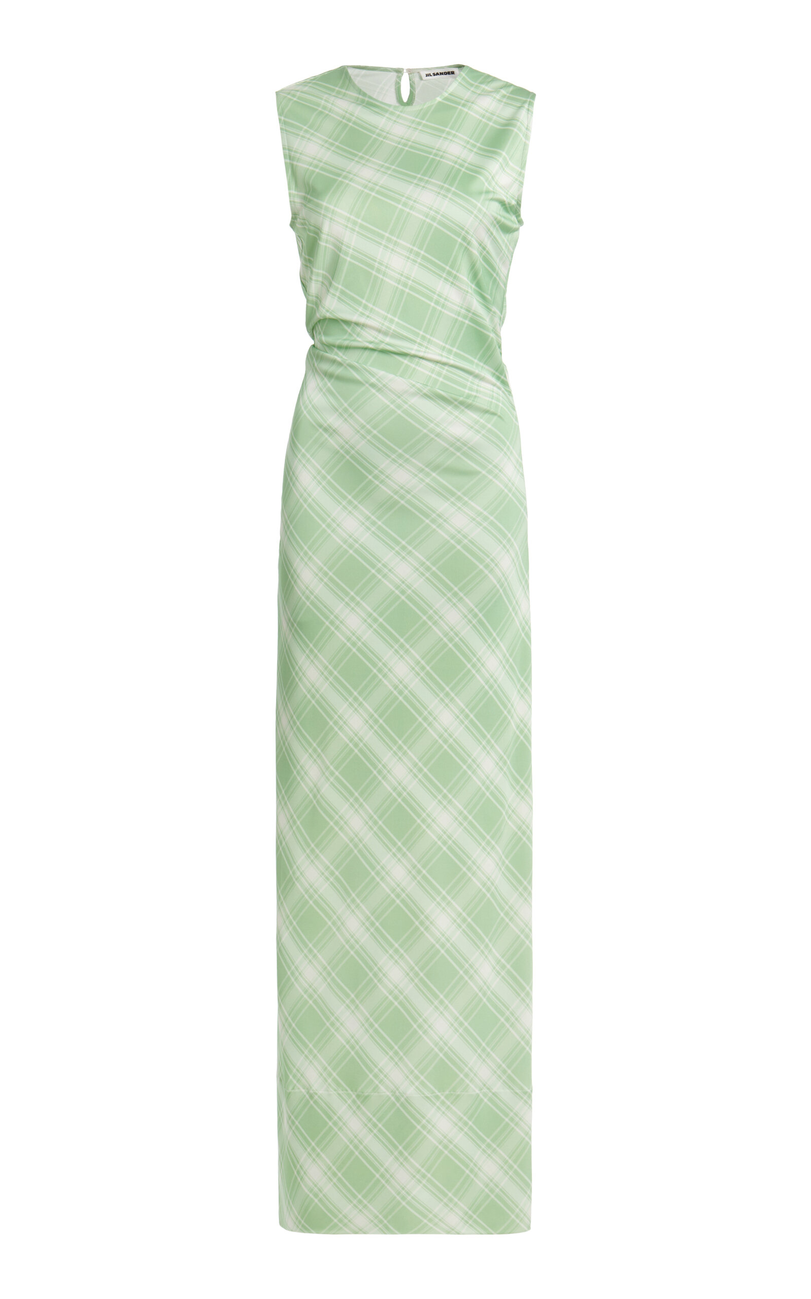 Jil Sander - Women's Asymmetric Plaid Midi Dress - Plaid - IT 30 - Only At Moda Operandi