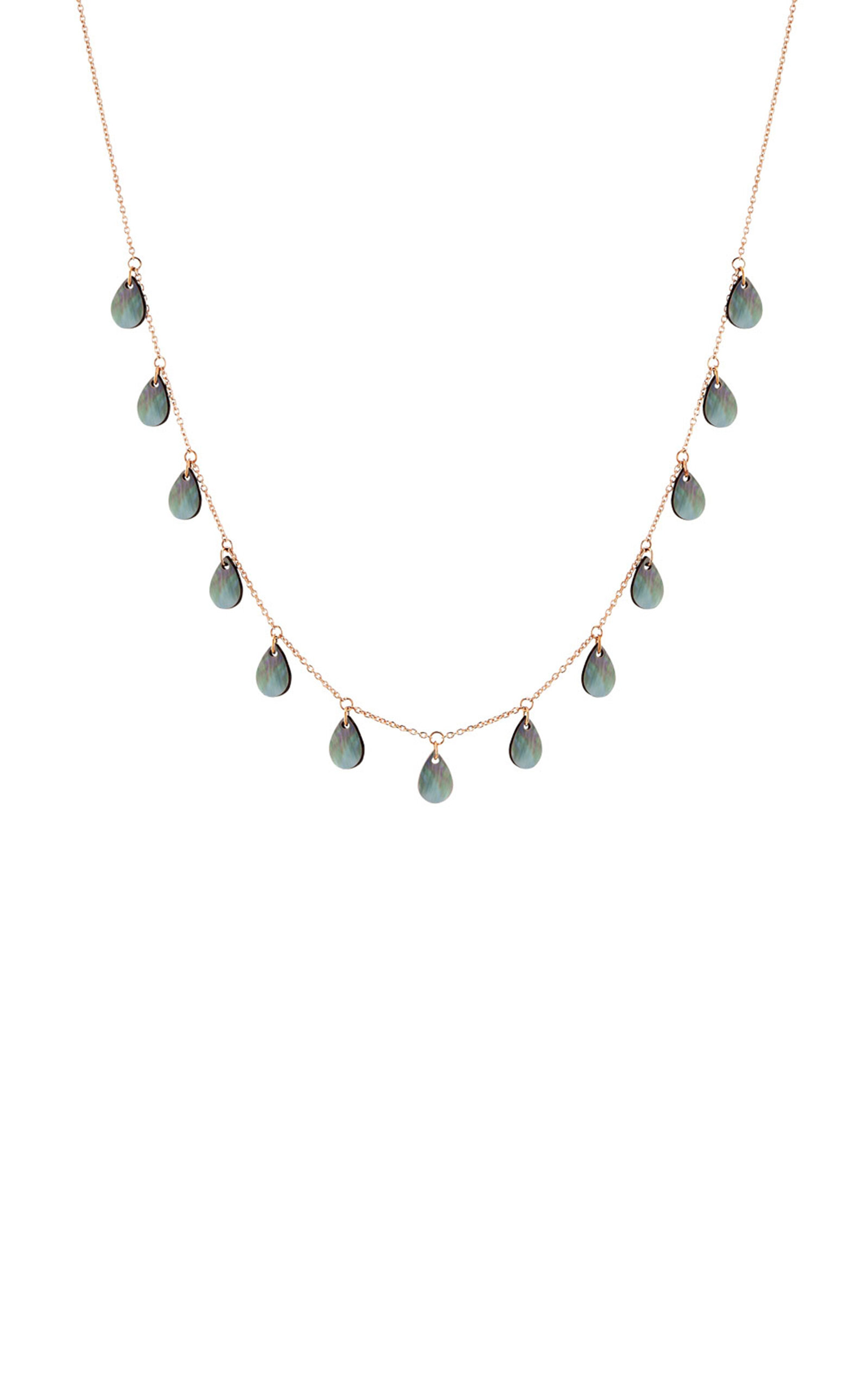 Ginette NY Women's Tiny Bliss 18K Rose Gold Mother-of-Pearl Necklace