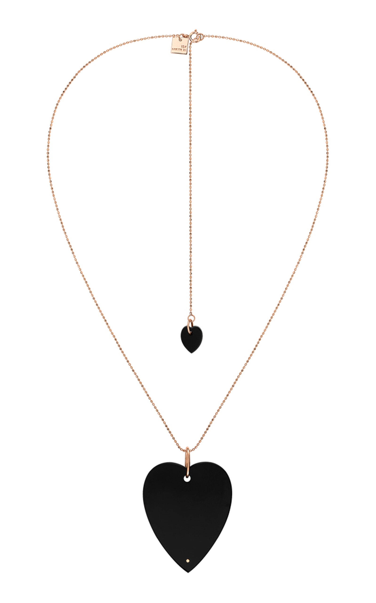Ginette NY Women's Angèle Jumbo 18K Rose Gold Onyx Necklace