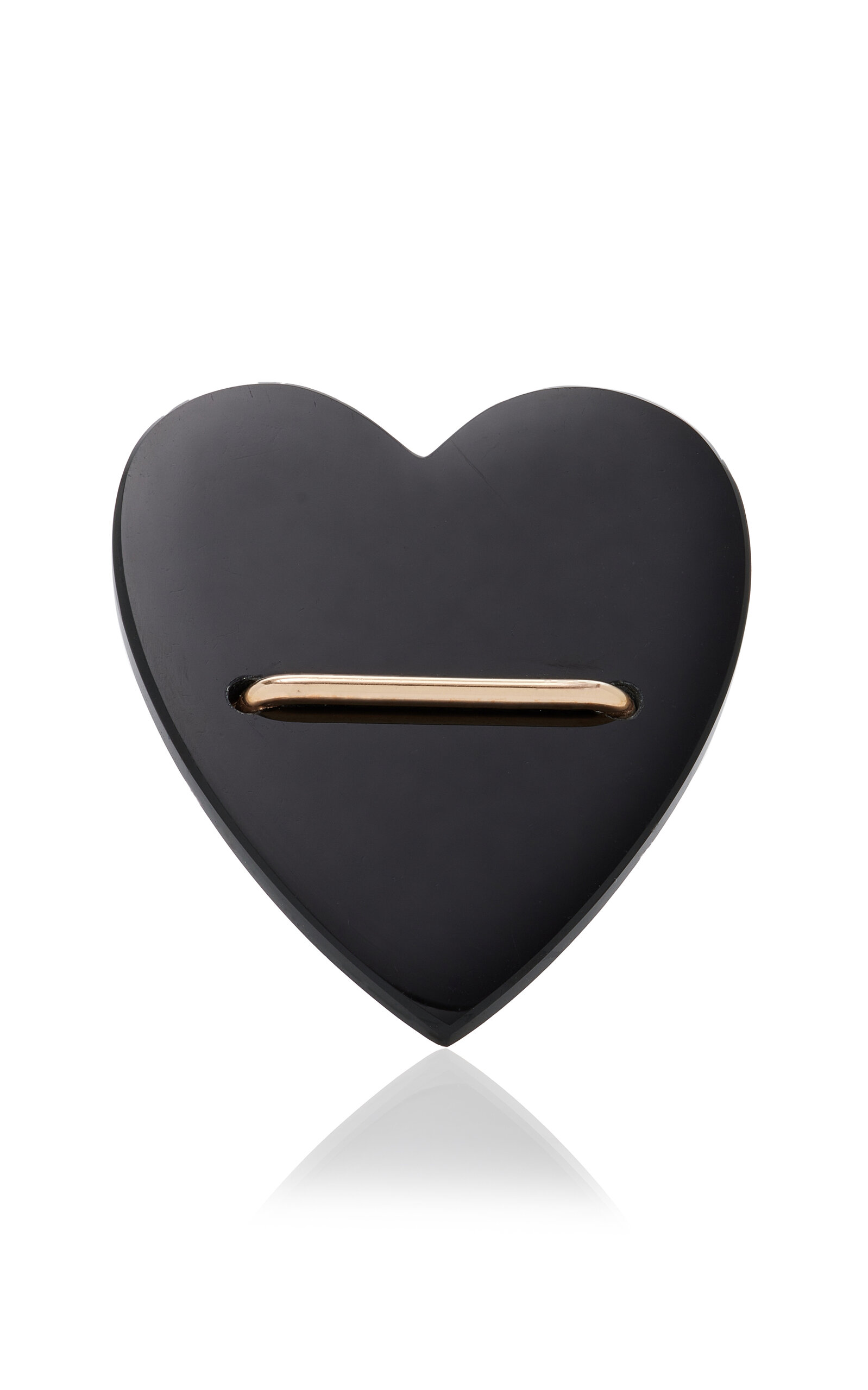 Ginette Ny Angèle Jumbo 18k Rose Gold Onyx Ring In Black