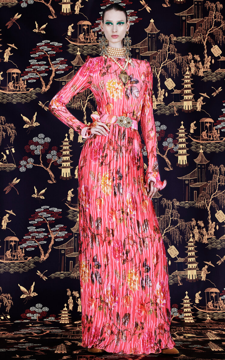 Andrew Gn Women's Floral Silk Maxi Dress