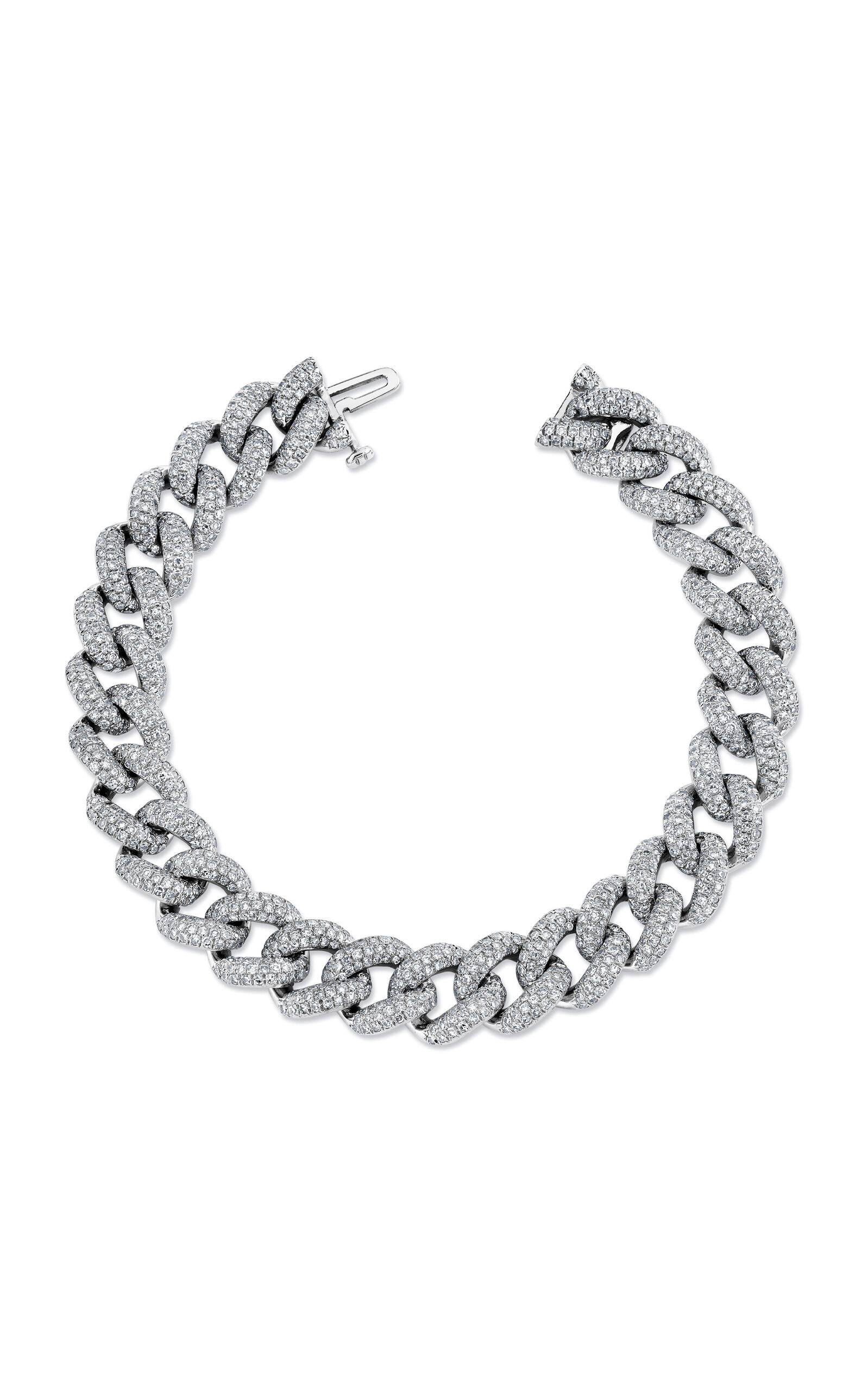 SHAY 18K WHITE GOLD PAVE DIAMOND ESSENTIAL LINK BRACELET IN 10MM