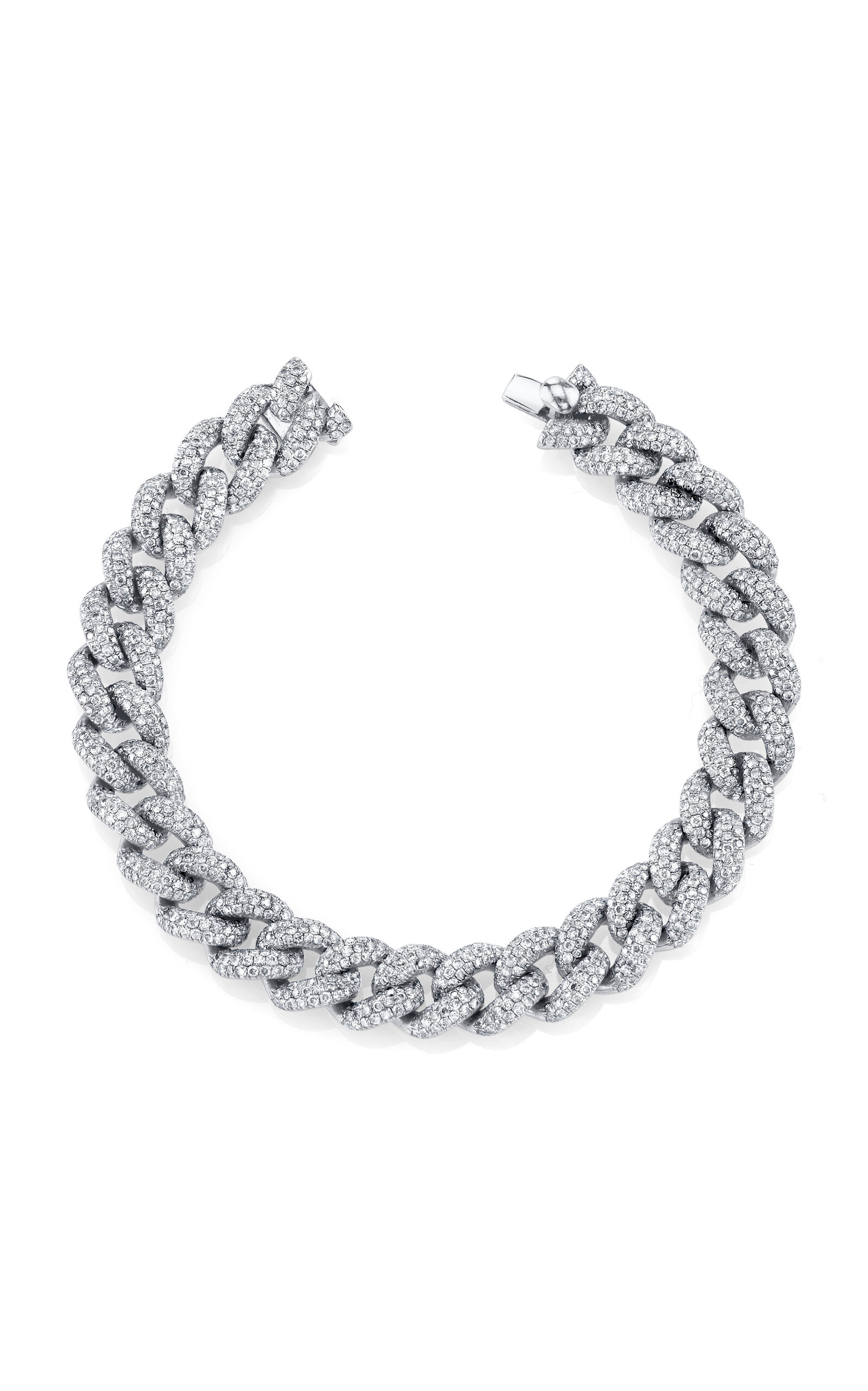 SHAY - 18k White Gold Pave Diamond Essential Link Bracelet - White - OS - Moda Operandi - Gifts For Her