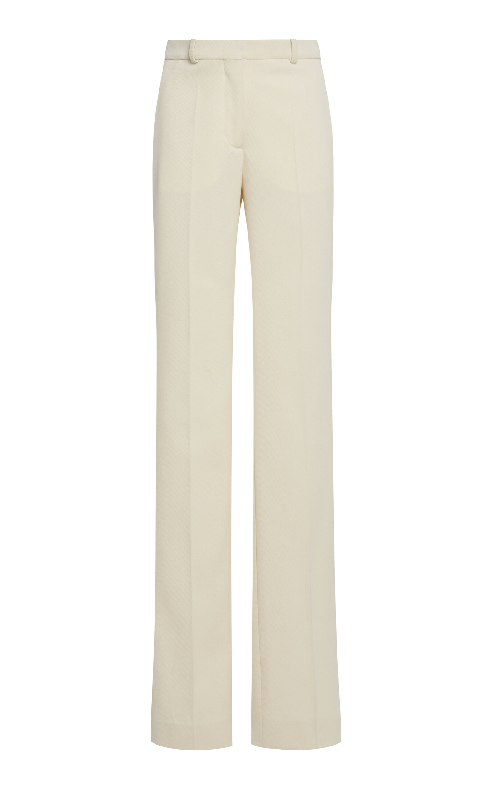 Del Core Wool Straight-leg Pants In Ivory