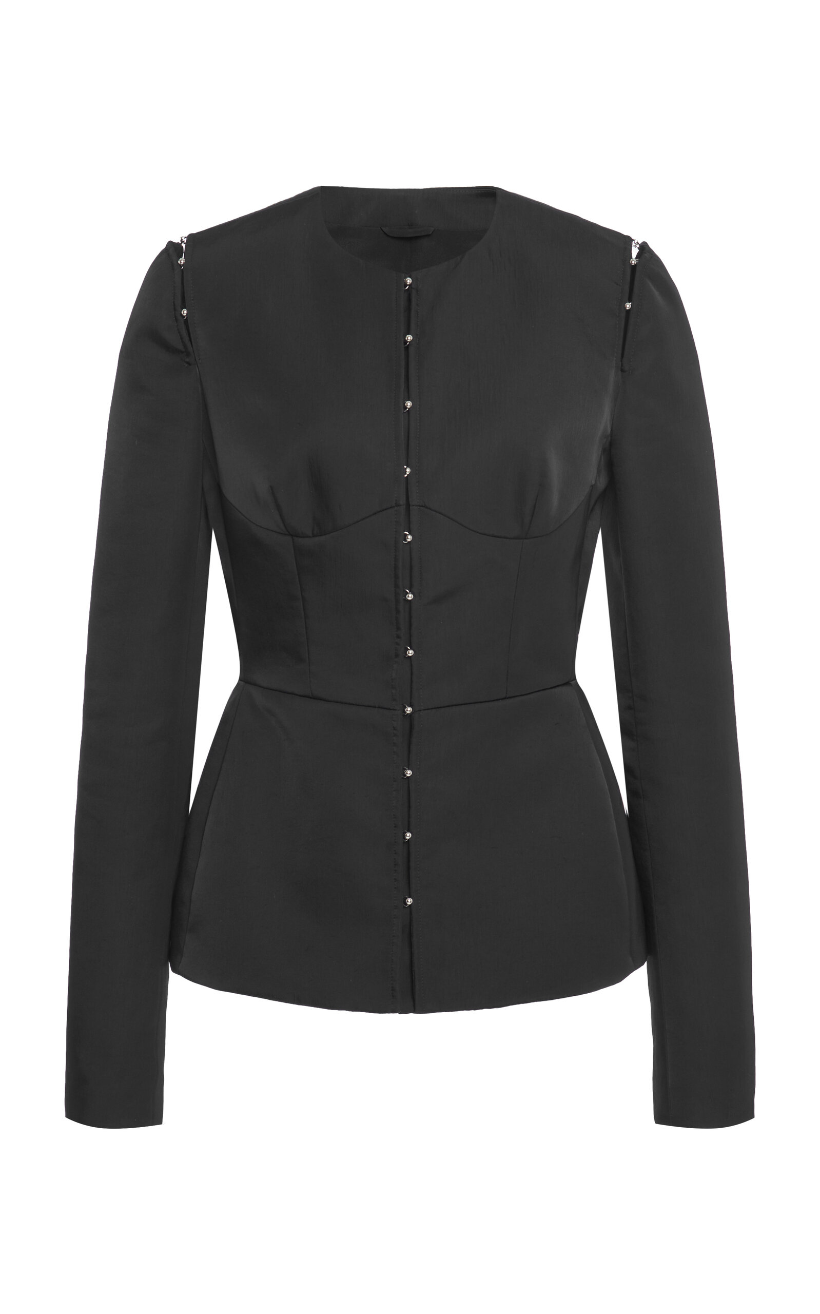 Del Core Women's Hook-Detailed Blazer Jacket