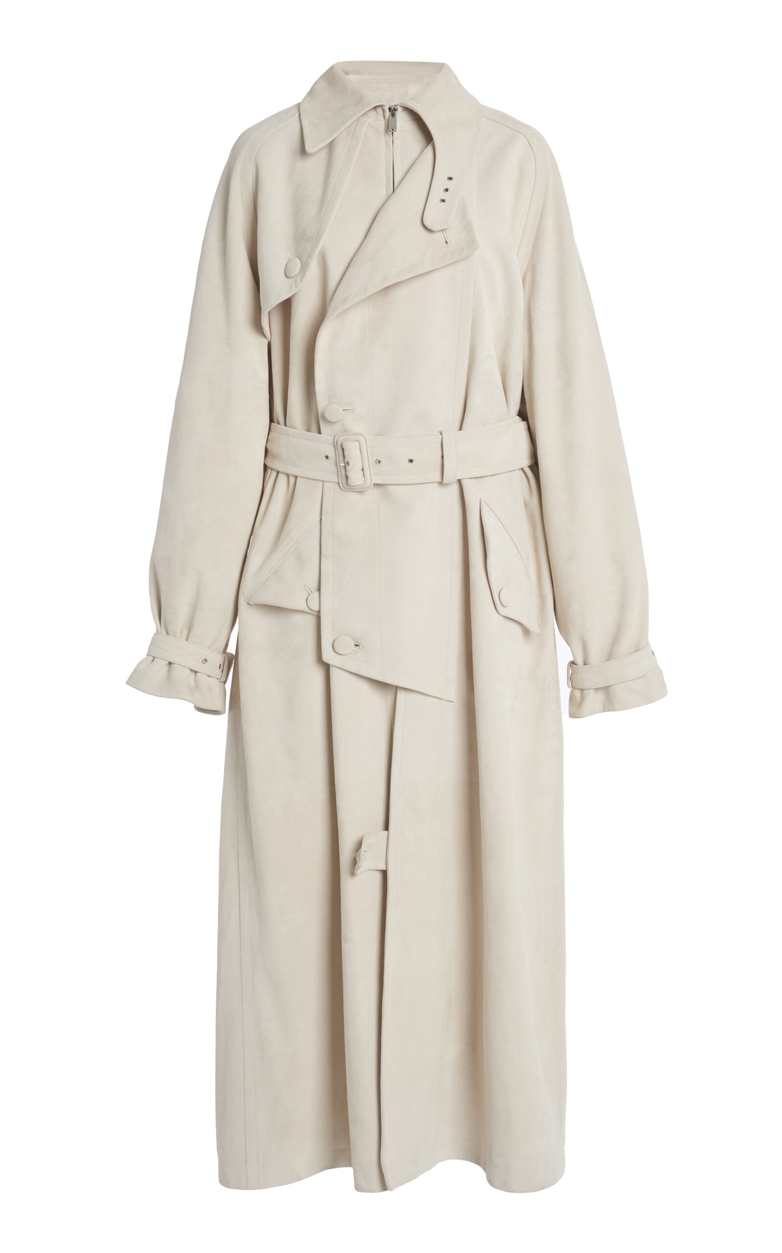 Del Core Women's Suede Trench Coat