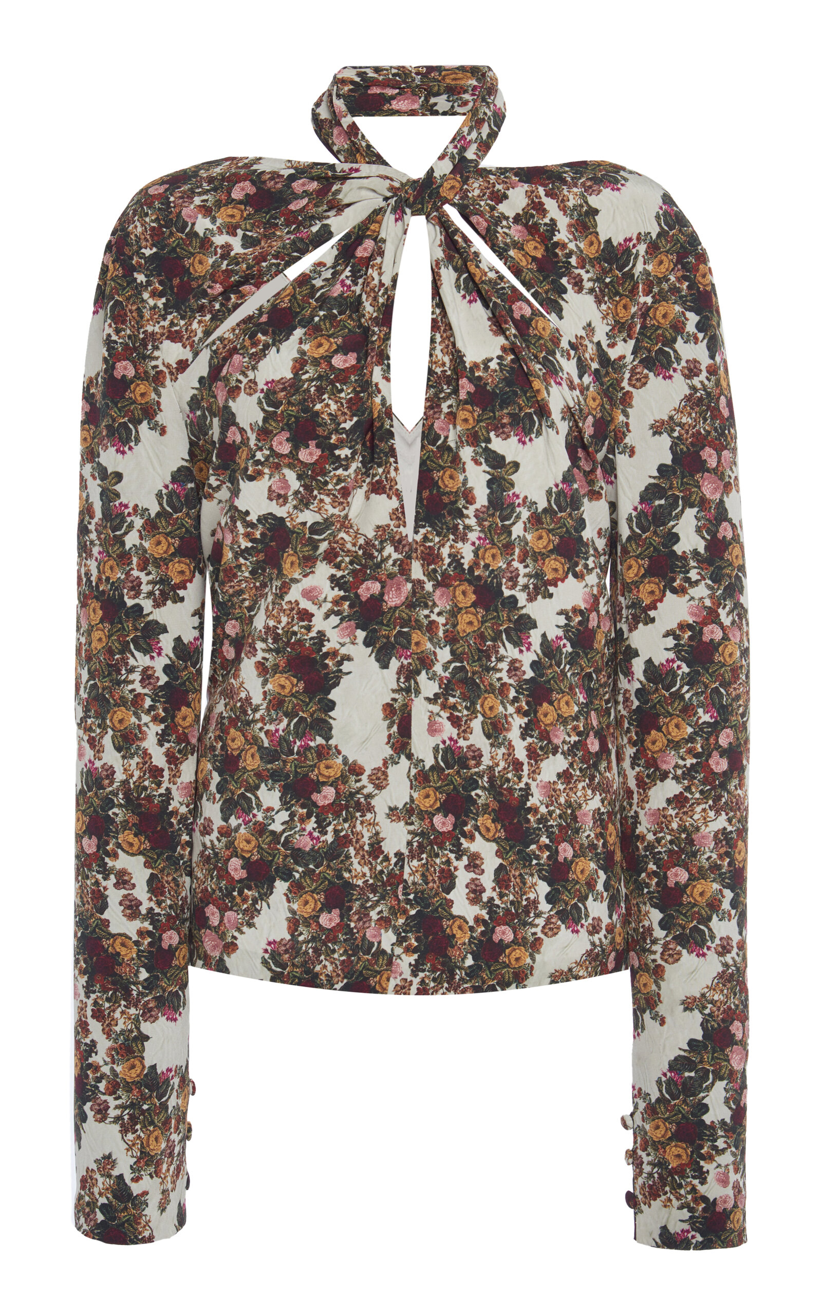 Del Core Women's Floral Draped Top