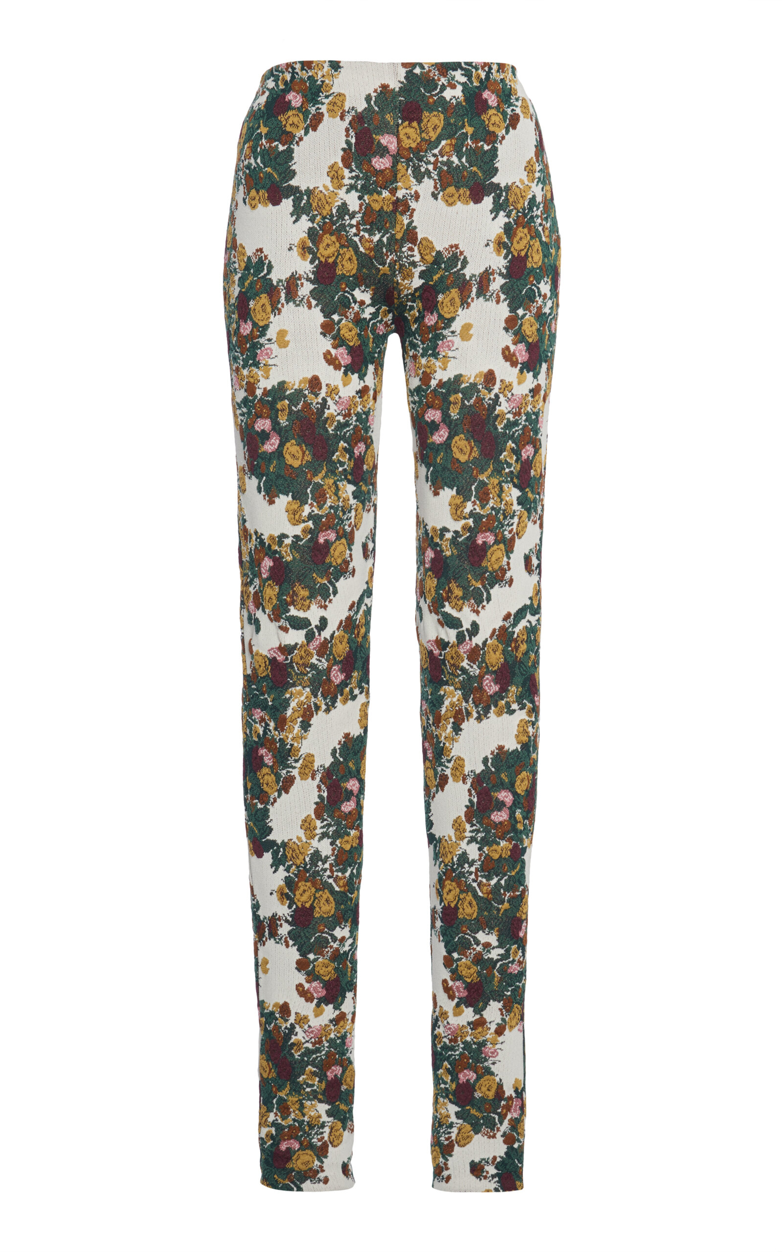 Del Core Women's Floral Jacquard Leggings