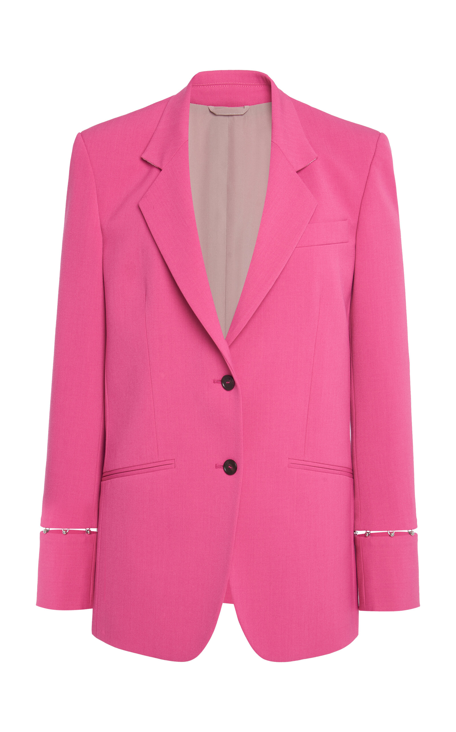 Del Core Women's Hook-Detailed Stretch-Wool Blazer Jacket