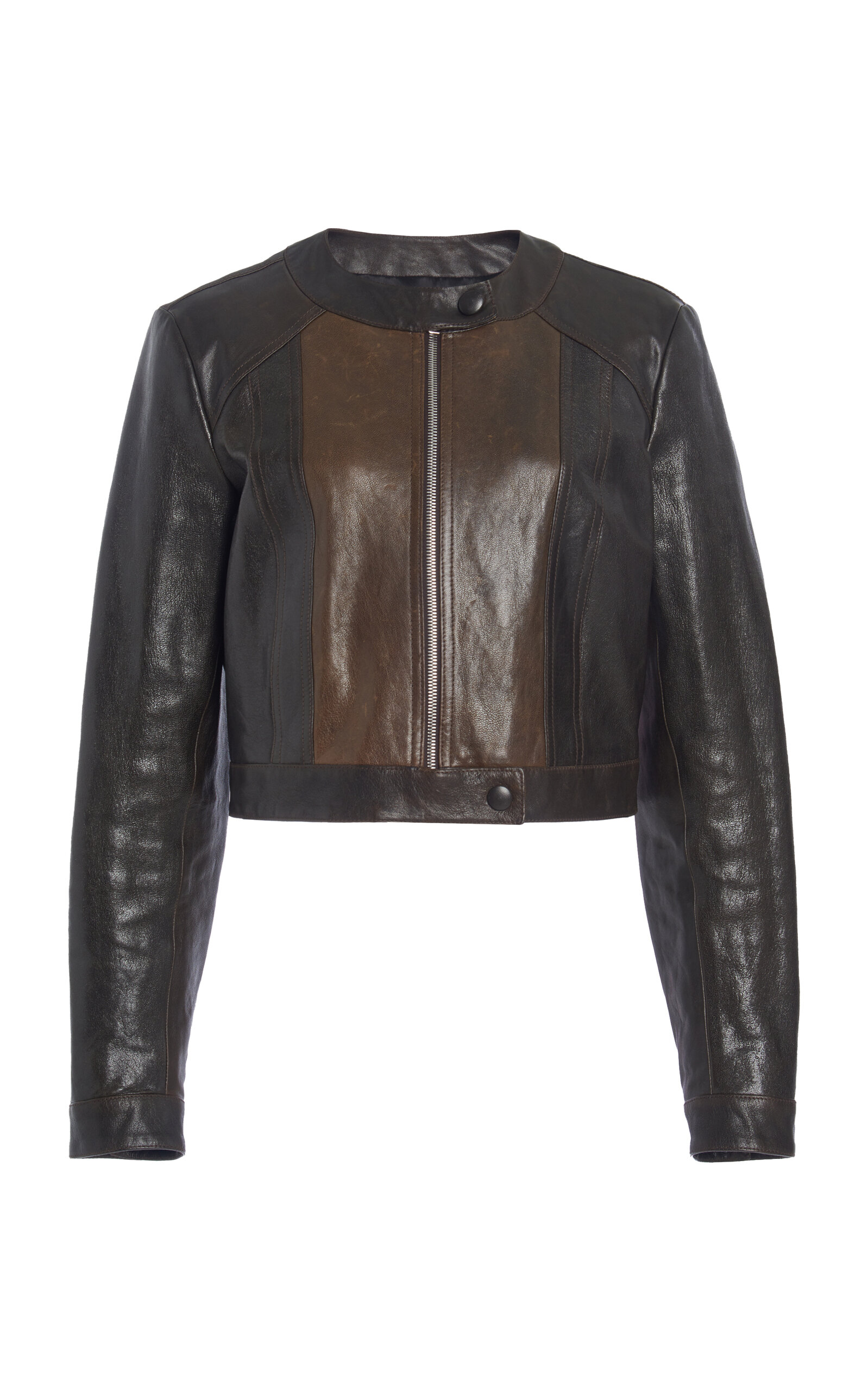 Del Core Women's Panelled Leather Jacket