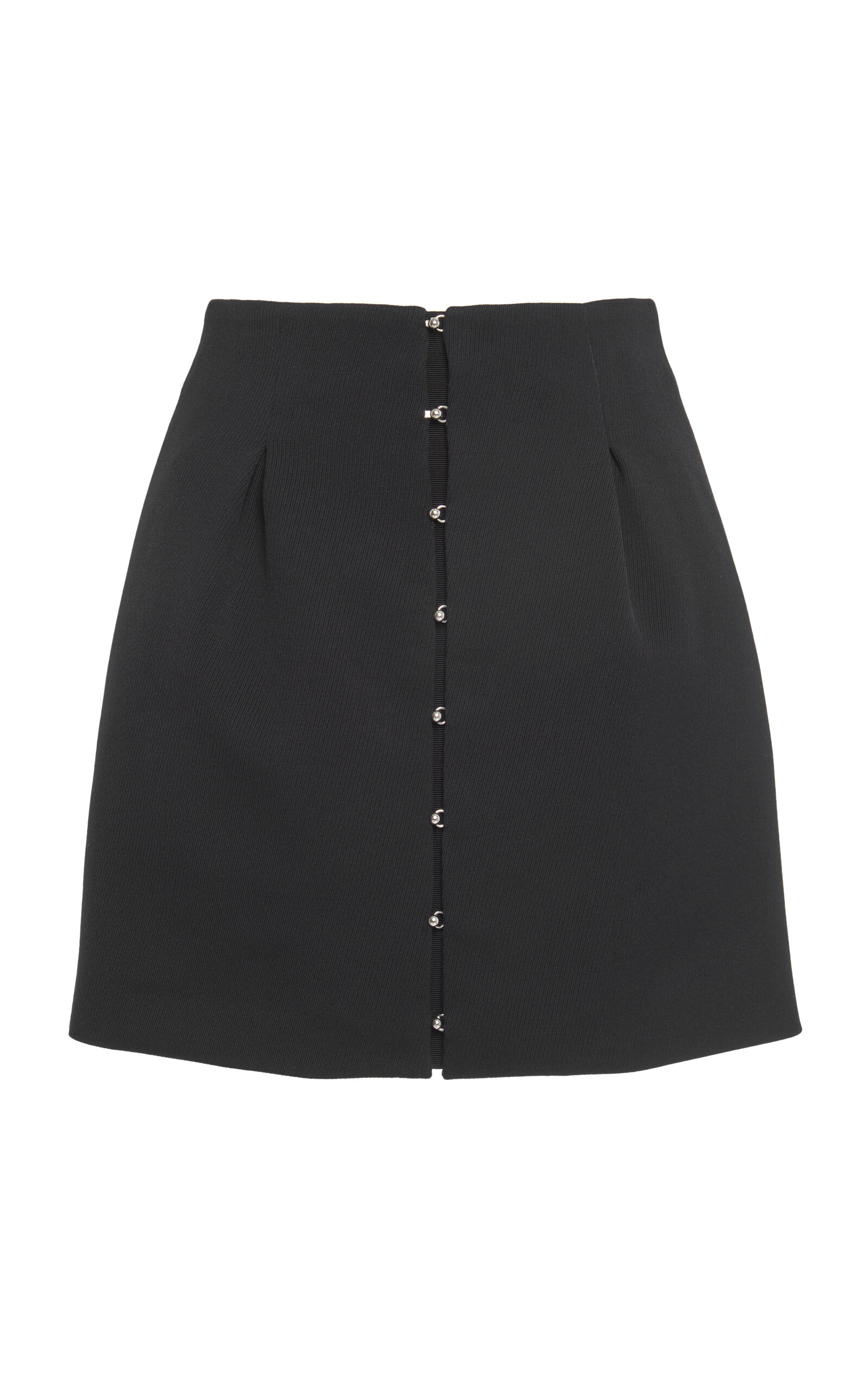 Del Core Women's Hook-Detailed Wool Mini Skirt