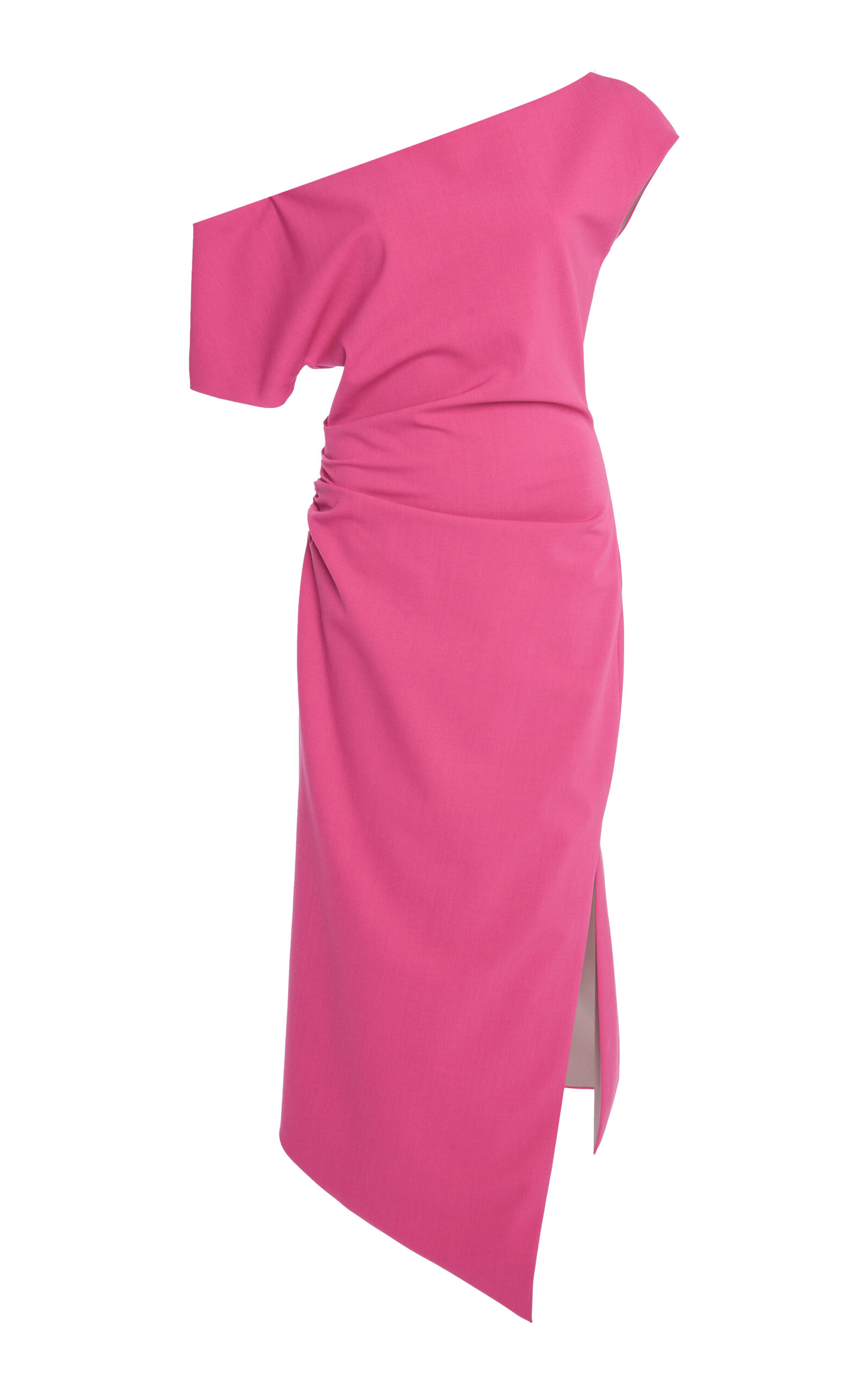 Del Core Women's Cold Shoulder Draped Midi Dress