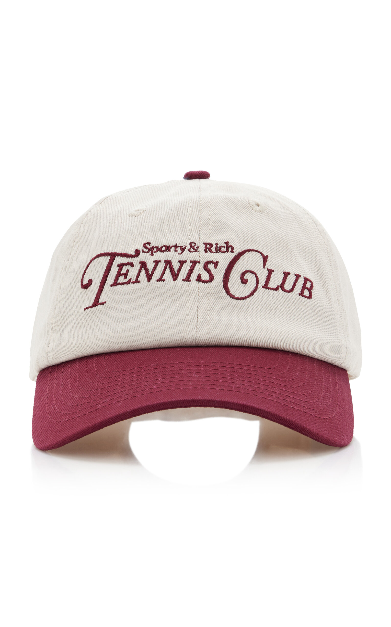 Shop Sporty And Rich Rizzoli Embroidered Cotton Baseball Cap In Neutral