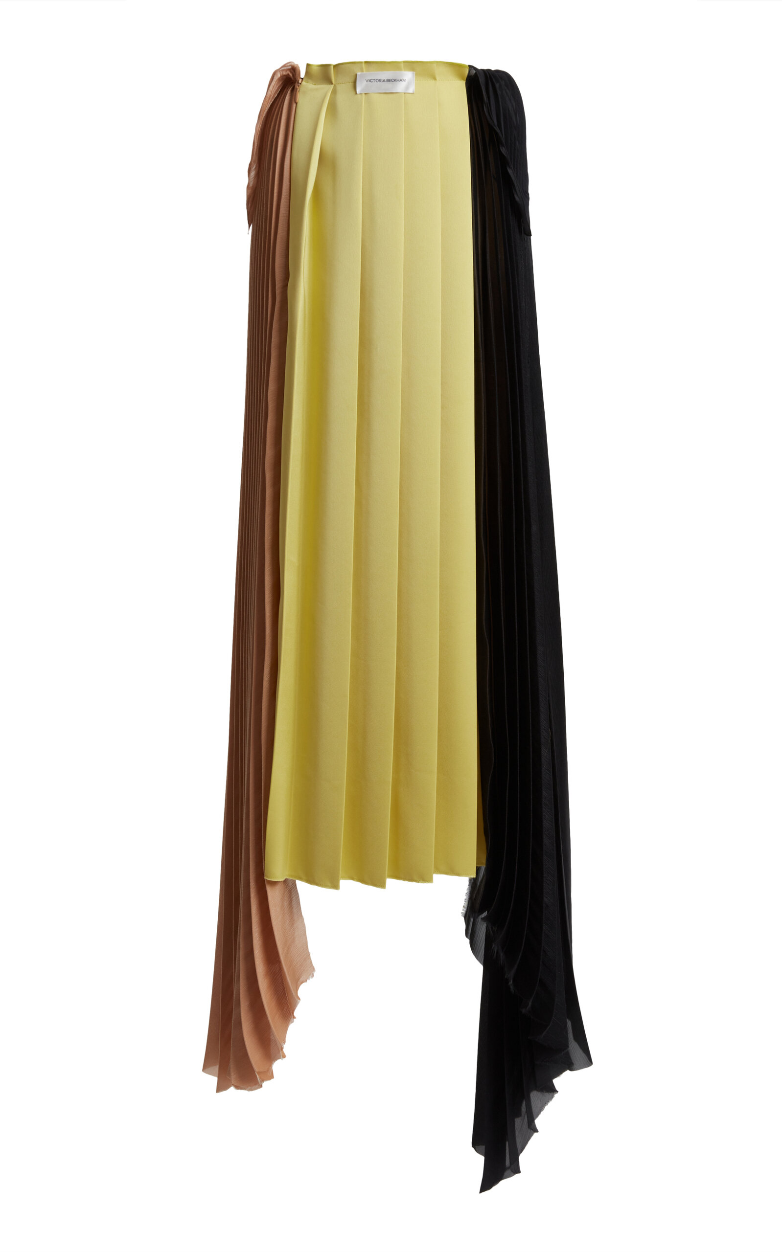 Victoria Beckham Pleated Panel Midi Skirt In Multi