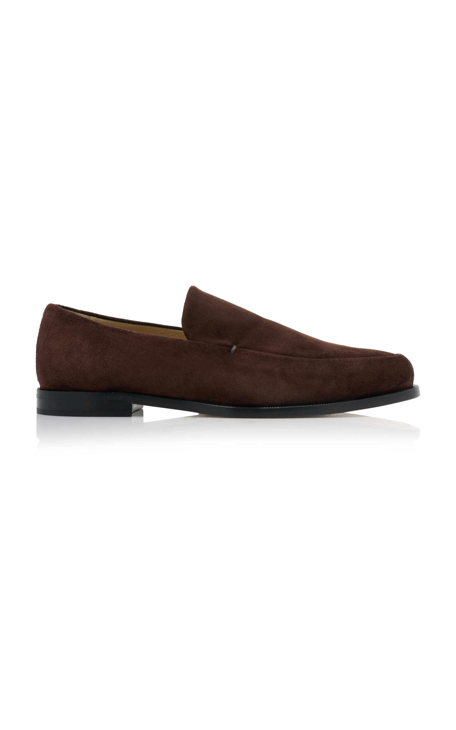 Khaite 20mm Alessio Suede Loafers In Brown