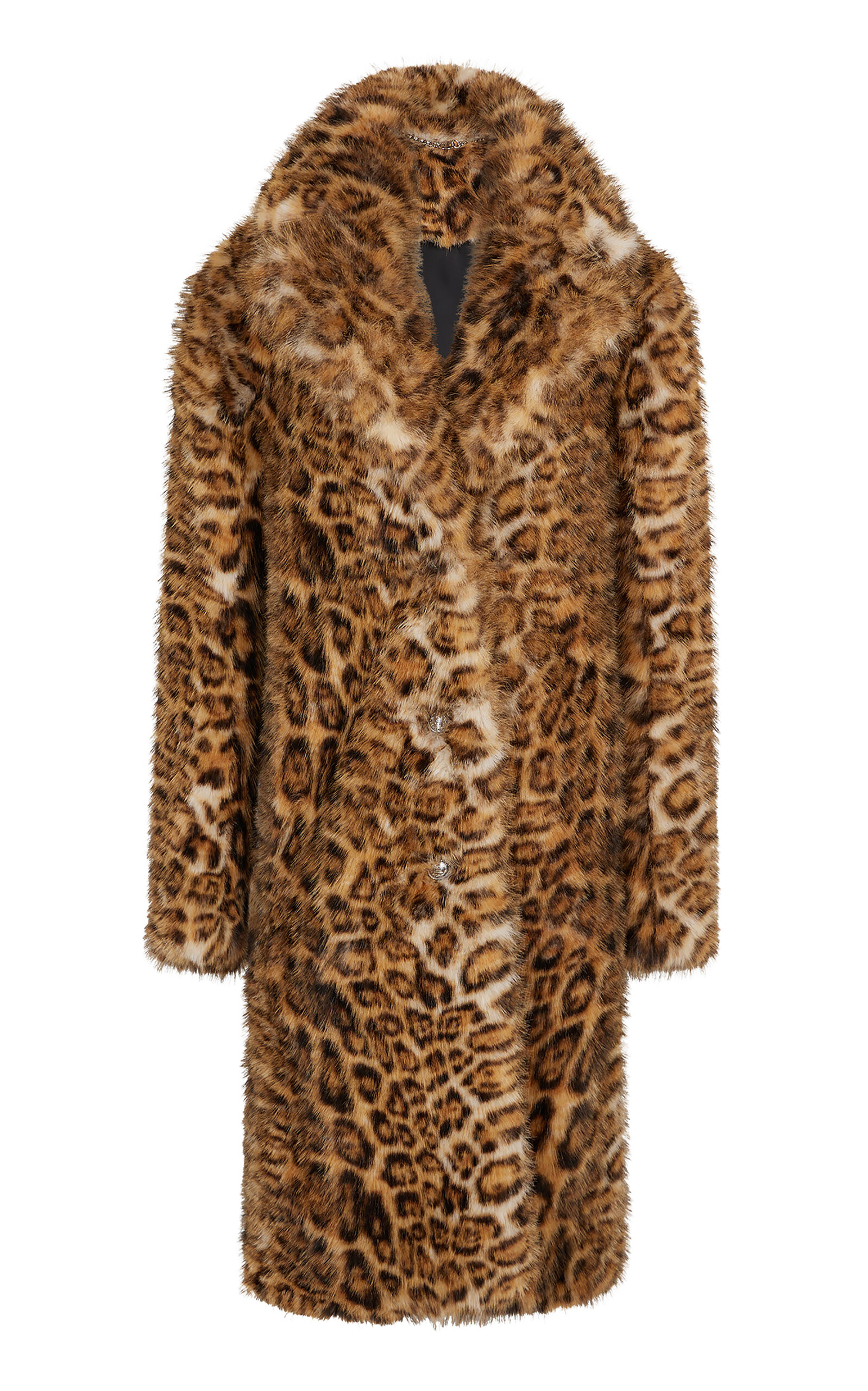 Rabanne Leopard Faux Fur Coat In Print