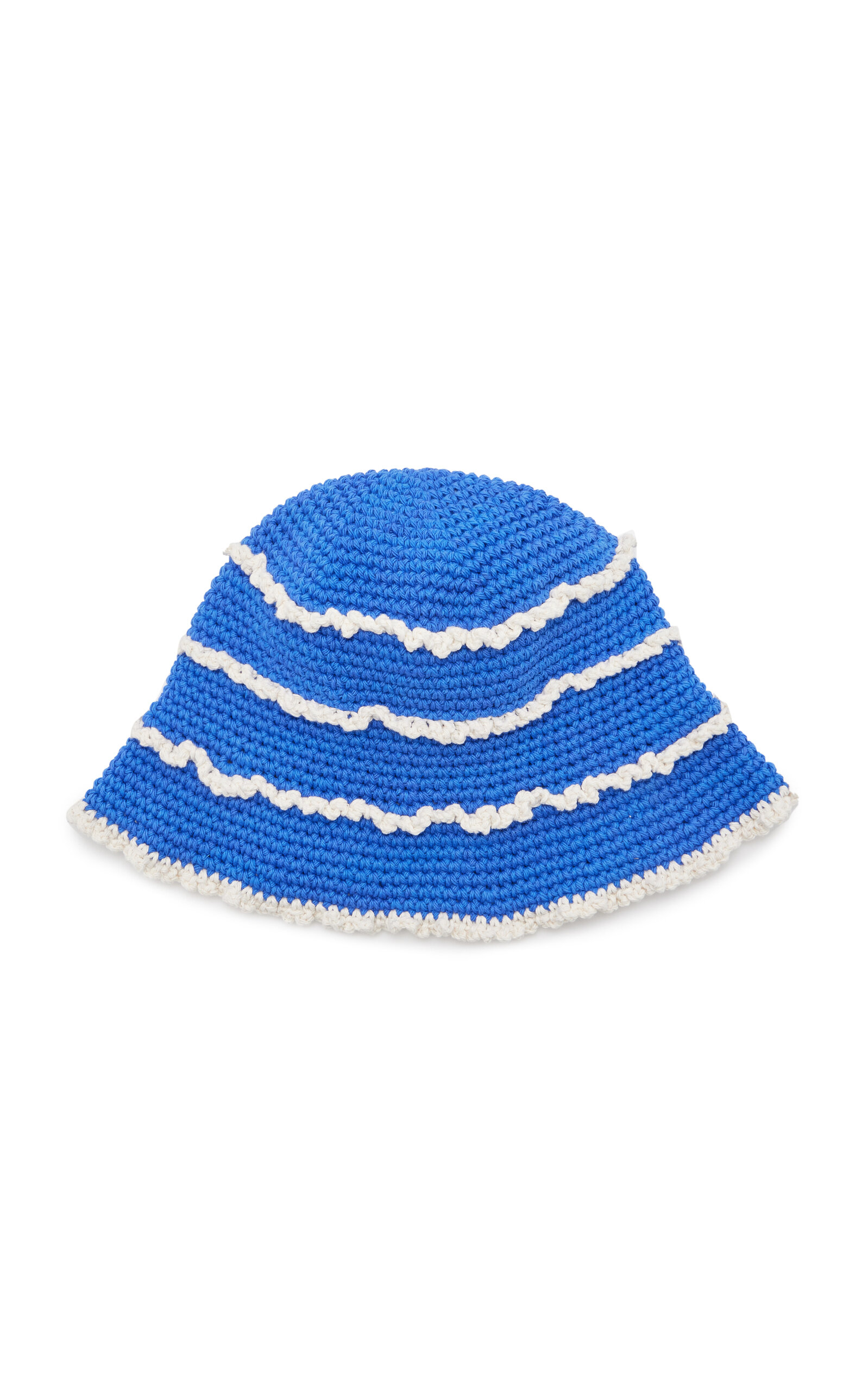 Memorial Day Exclusive Ruffled Cotton Bucket Hat In Blue