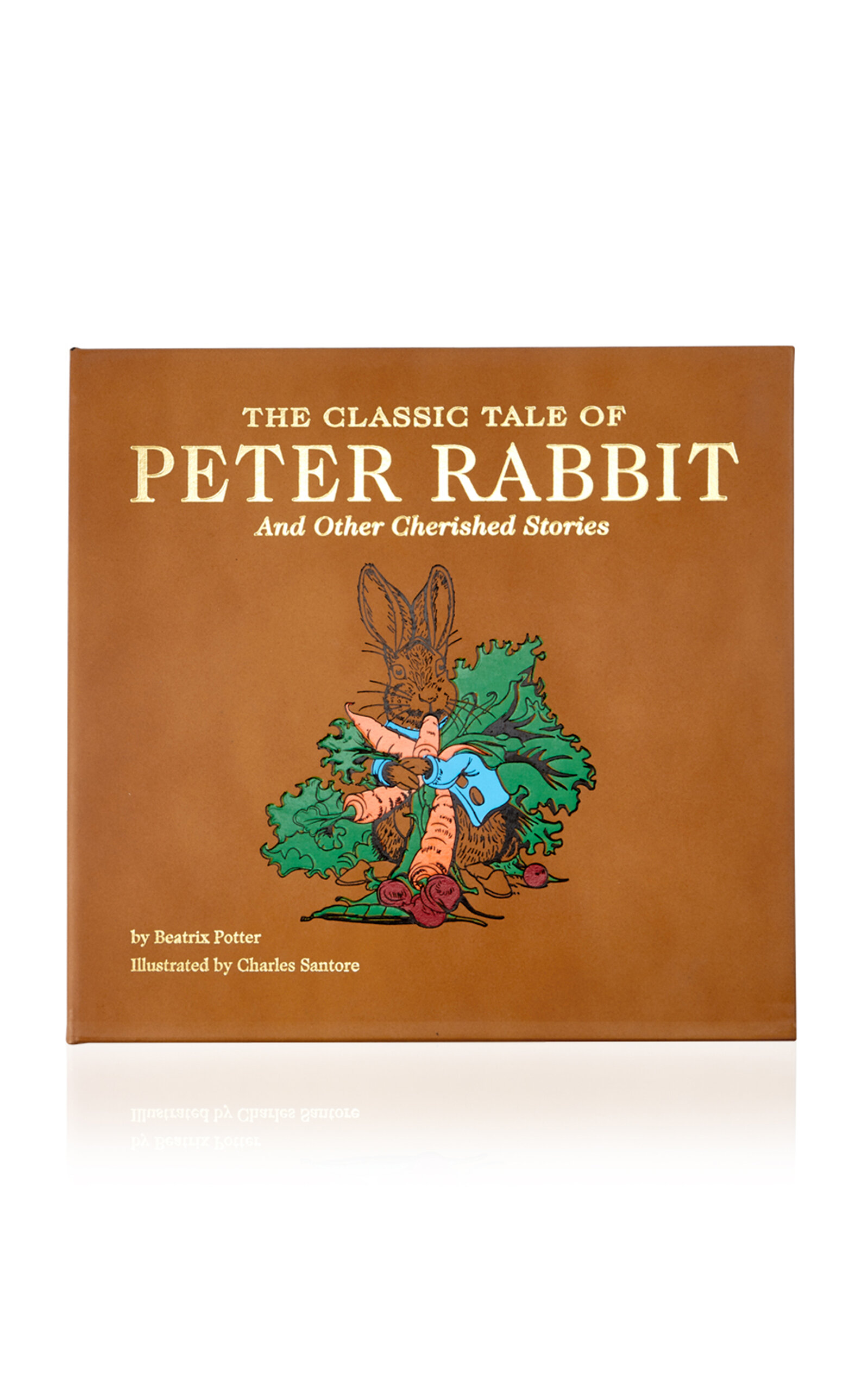 Graphic Image The Classic Tale of Peter Rabbit Leather Hardcover Book - Brown