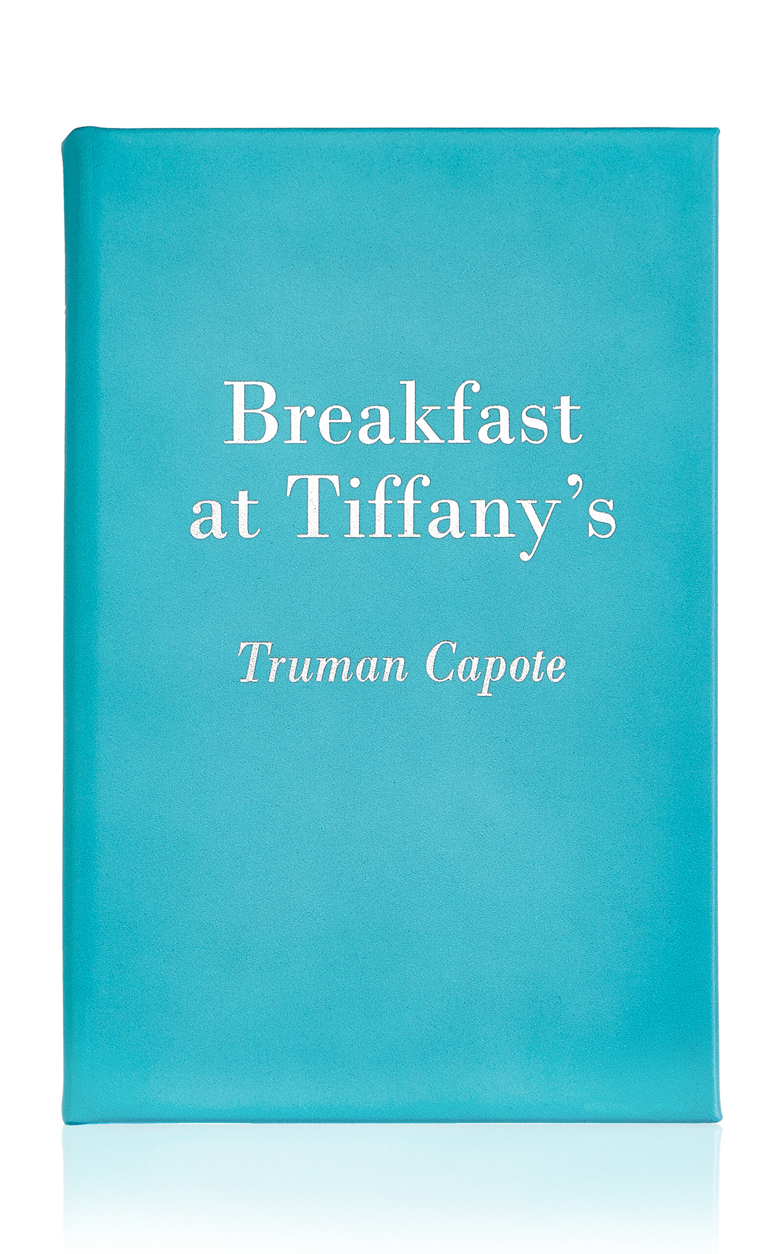 Graphic Image Breakfast At Tiffany's Leather Hardcover Book - Blue