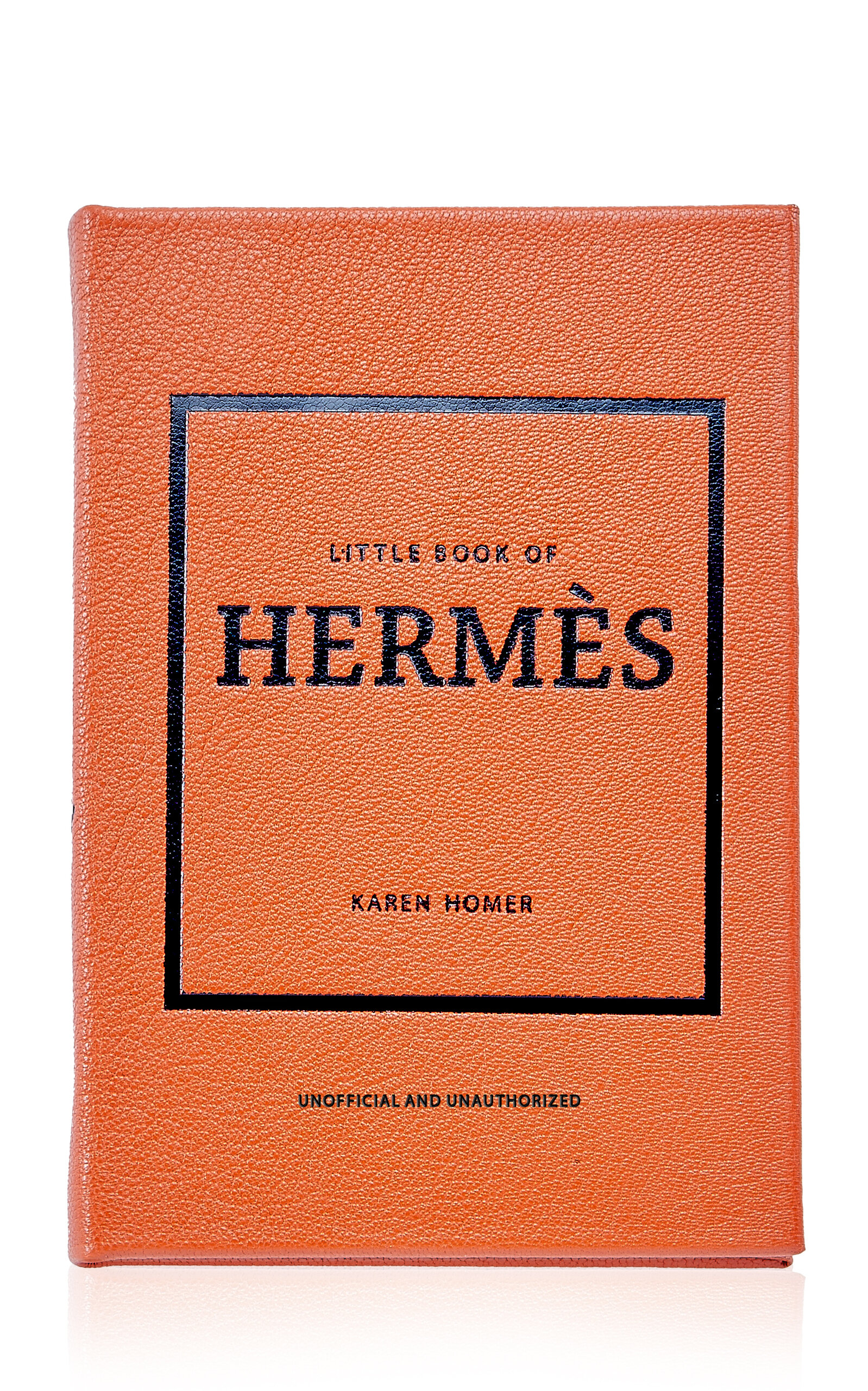 Graphic Image Little Book of Hermes Leather Hardcover Book - Orange