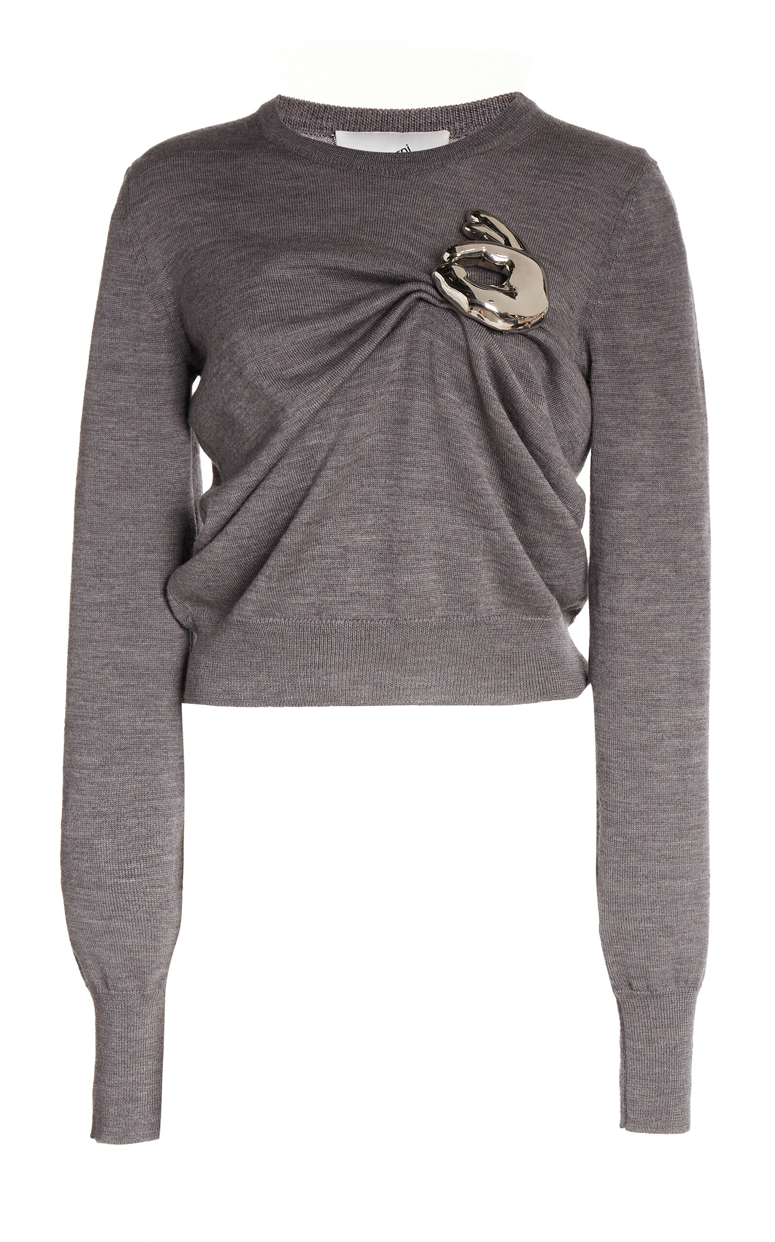 Coperni Emoji Wool Sweater In Grey