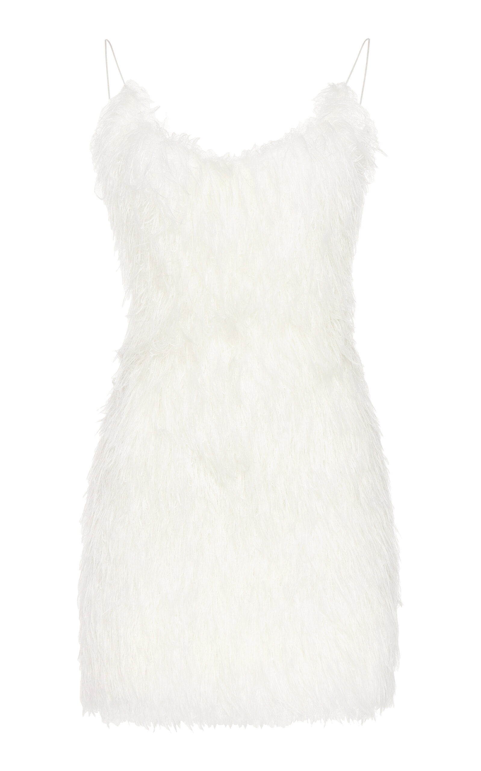 Coperni - Faux-Fur Mini Dress - White - XS - Moda Operandi