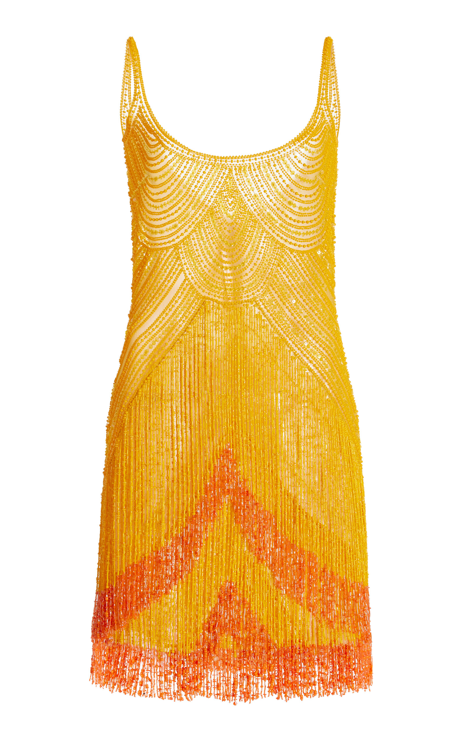 beaded fringe tank dress Maristella
