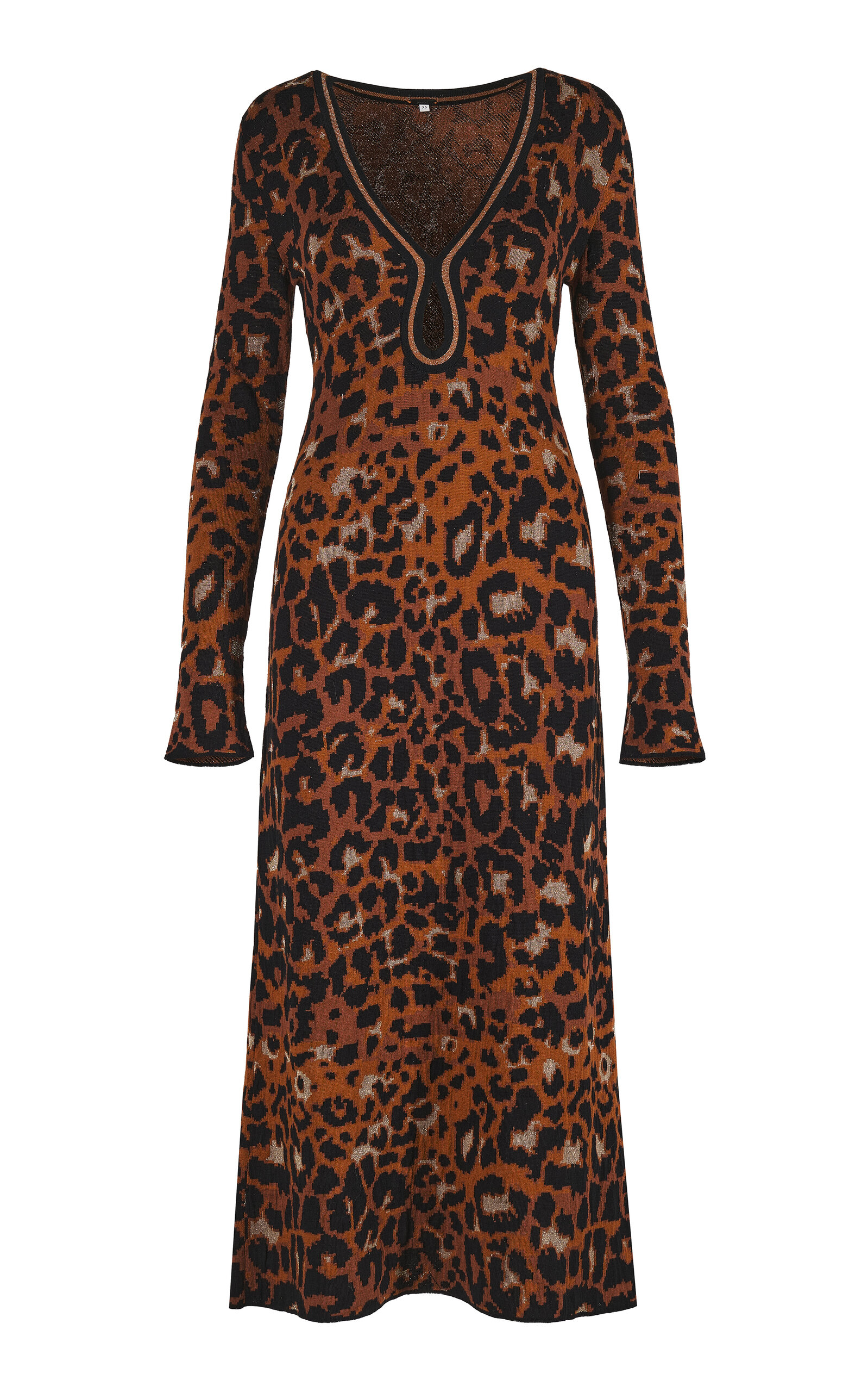 Johanna Ortiz - Amur Leopard-Pint Midi Dress - Animal - M - Moda Operandi