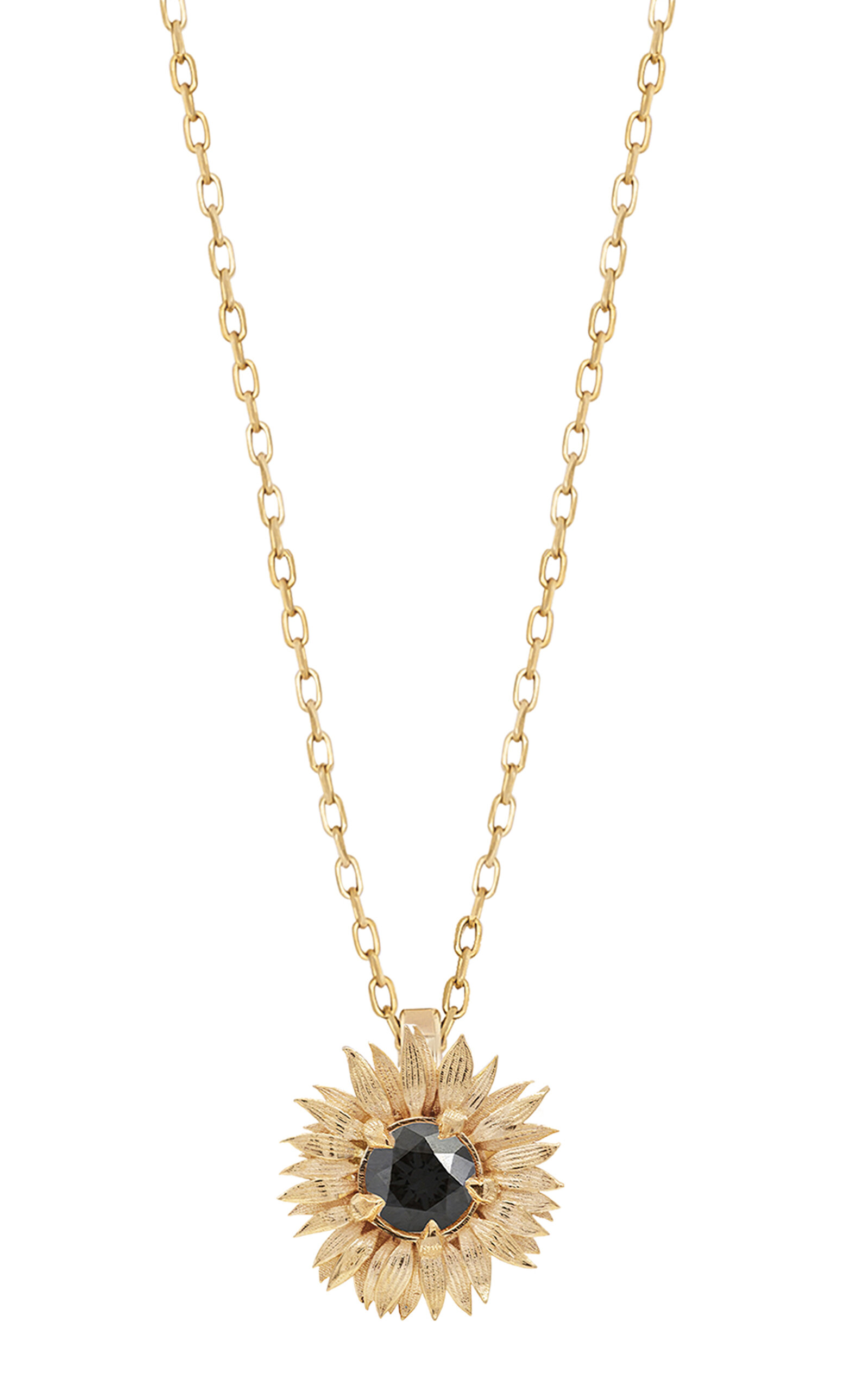 Bernard James Women's Flora Maxi 14K Yellow Gold Black Diamond Necklace