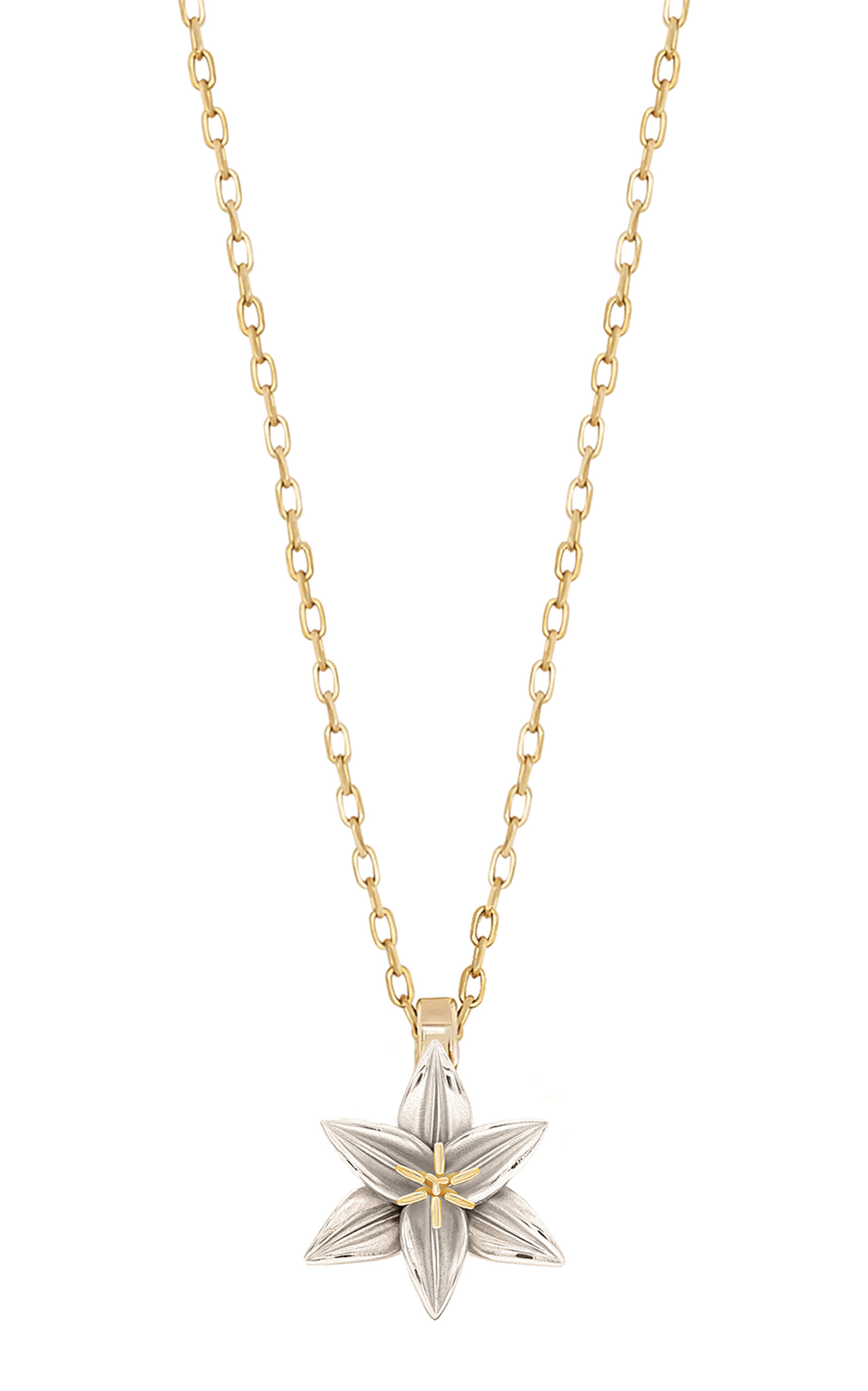 Bernard James Women's Flora Maxi 14K Yellow and White Gold Necklace